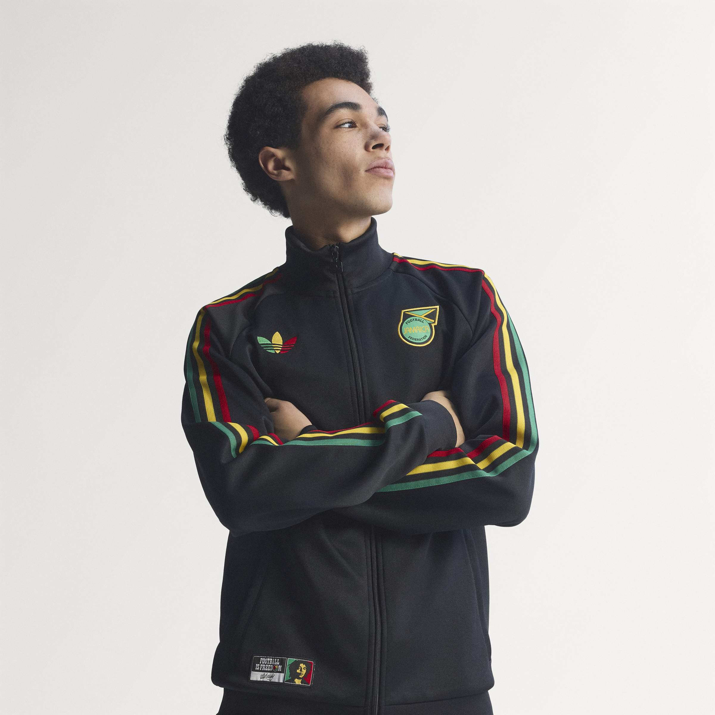 MENS ADIDAS JAMAICA X BOB MARLEY TRACKSET (BLACK)