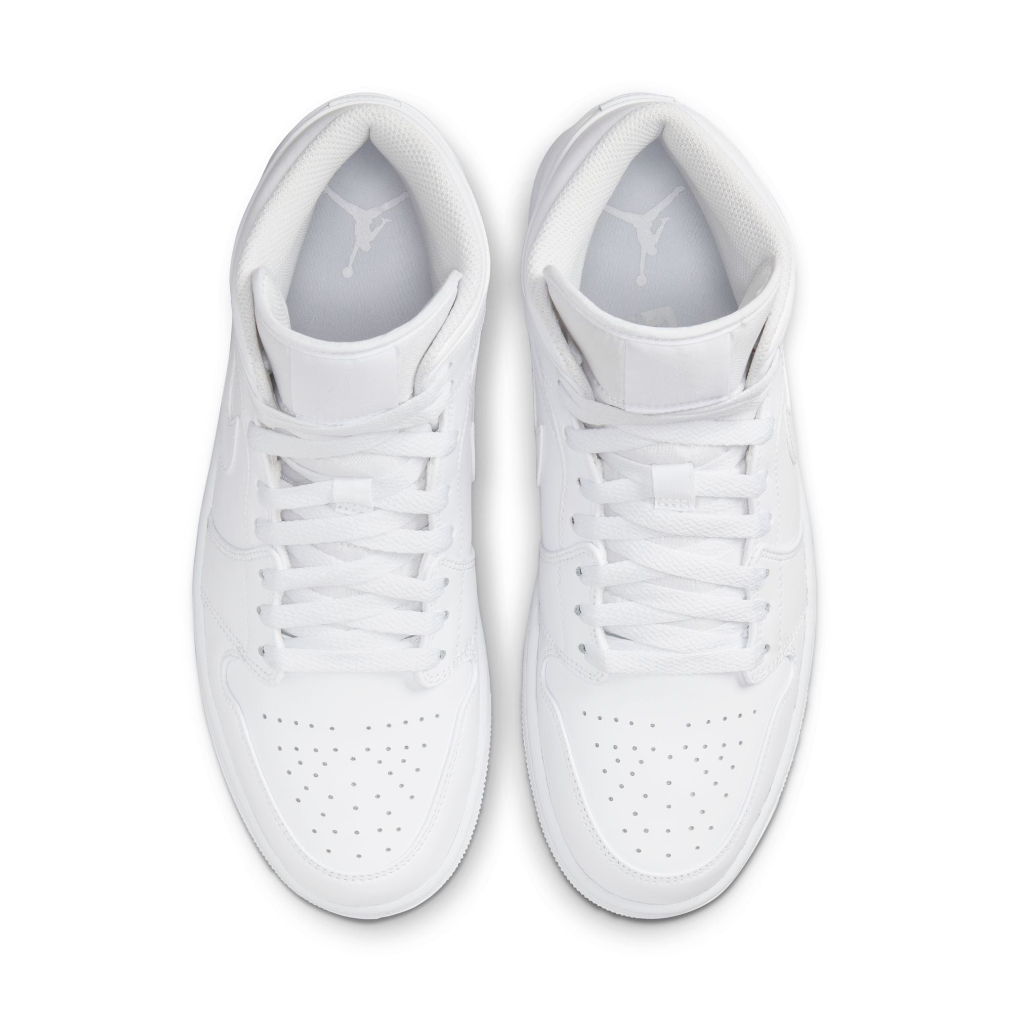 MENS AIR JORDAN 1 MID (TRIPLE WHITE)