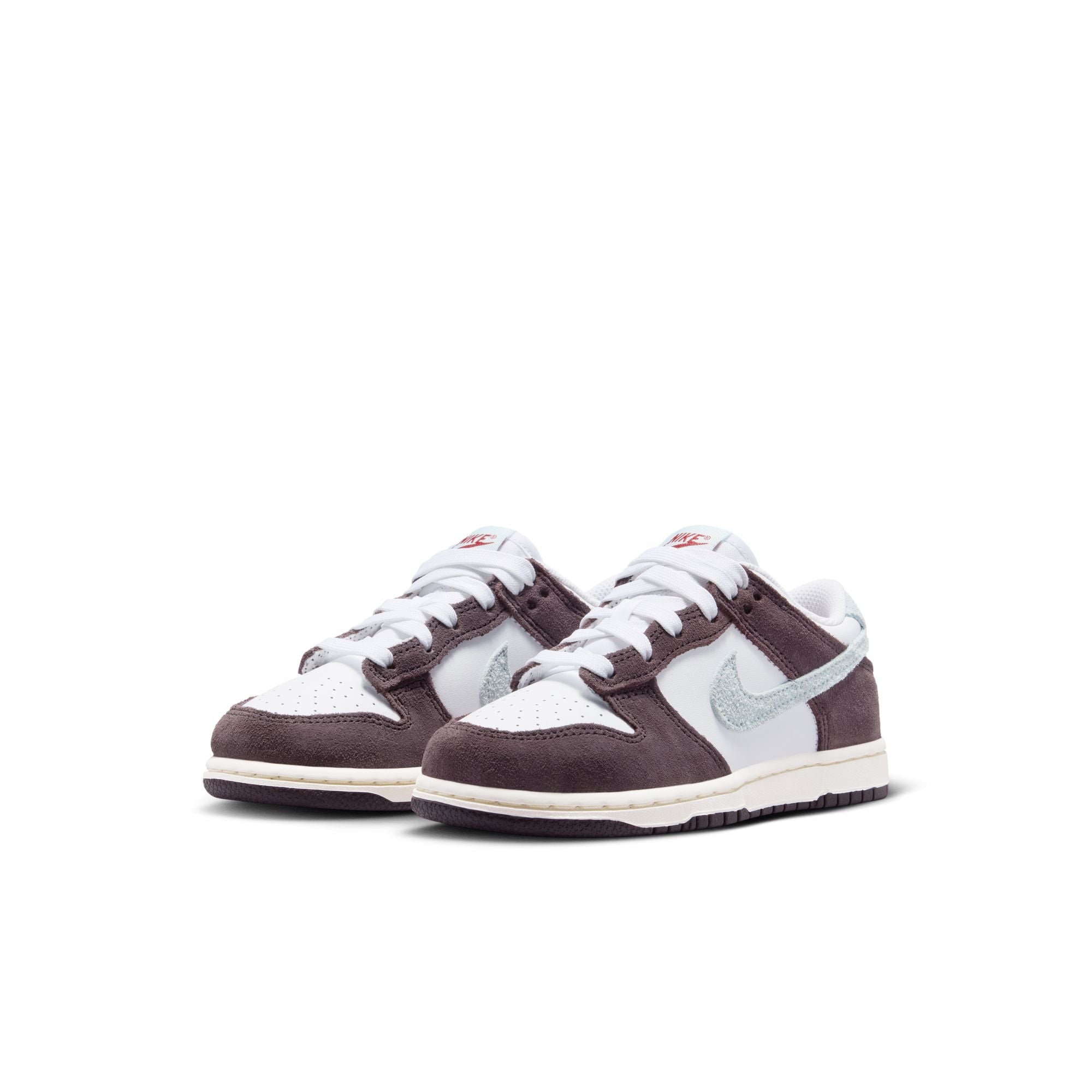 KIDS NIKE DUNK LOW SE PS (WHITE/GLACIER BLUE/BURGUNDY ASH)
