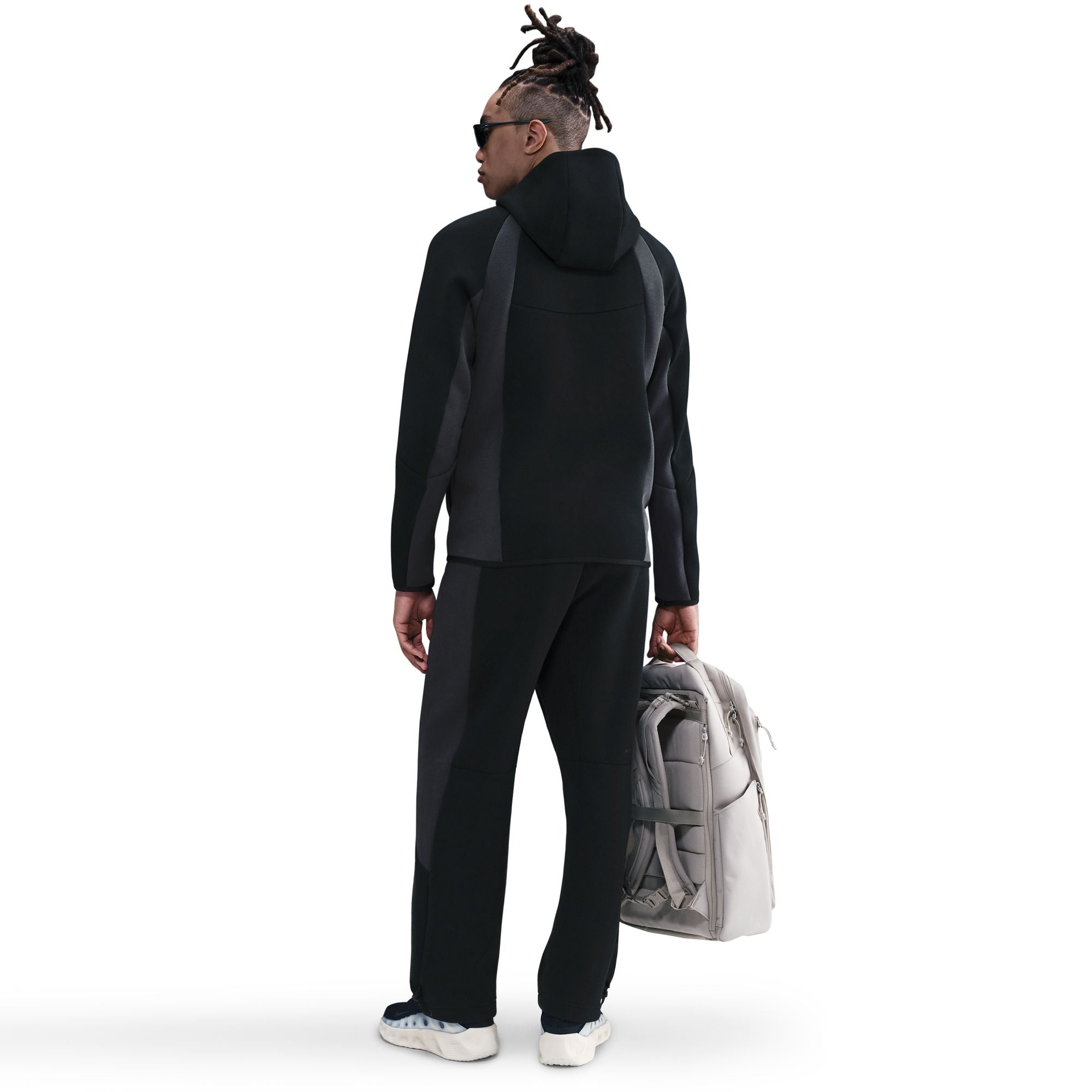 MENS NIKE TECH COLOR BLOCK FZ WARMUP (BLACK/ANTHRACITE)