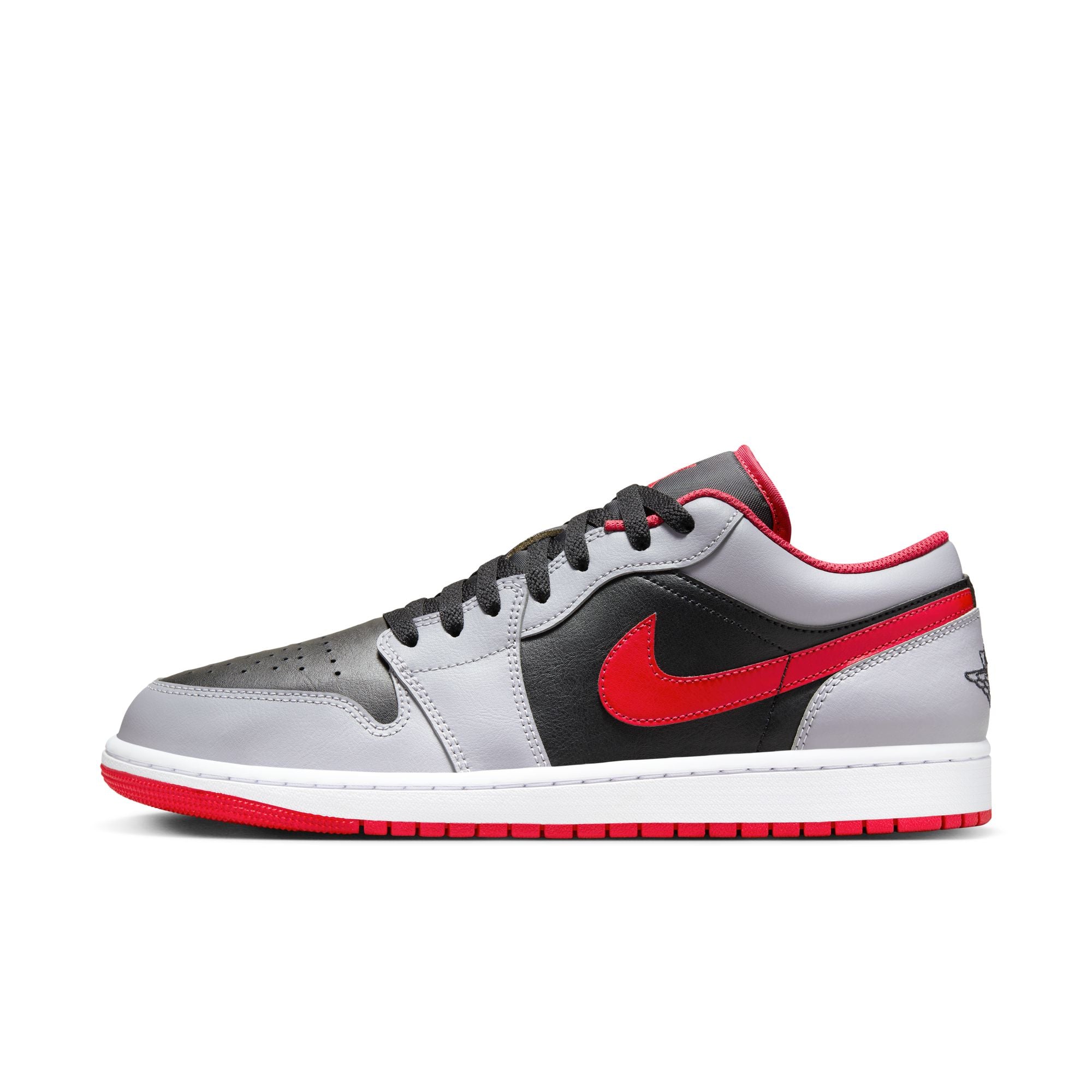 MENS AIR JORDAN 1 LOW (CEMENT GREY/RED/BLACK)