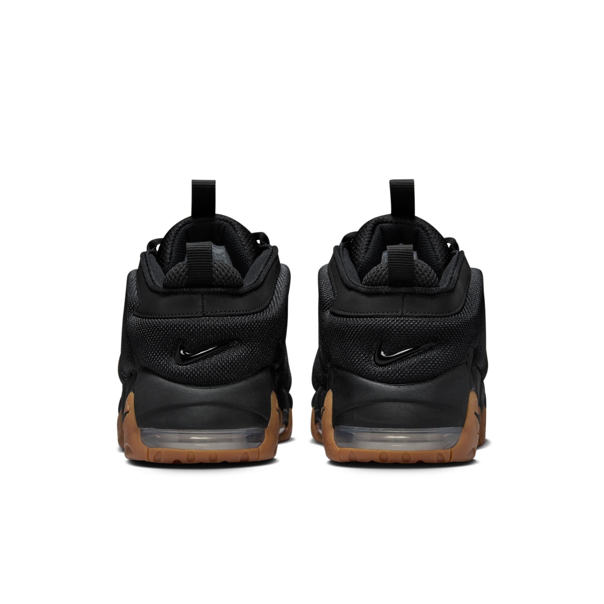MENS NIKE AIR MORE UPTEMPO LOW (BLACK/GUM MED BROWN)