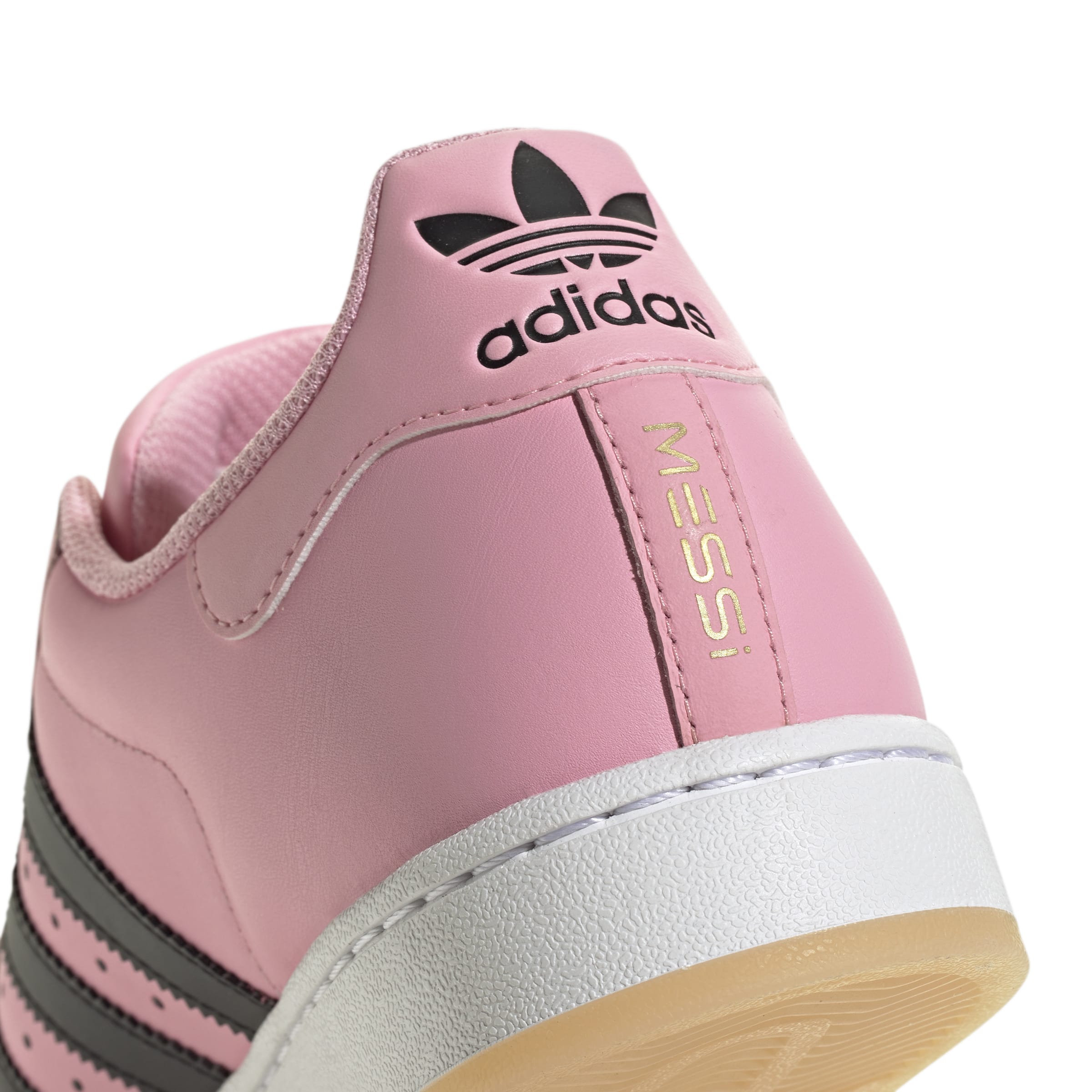 MENS ADIDAS SUPERSTAR MESSI (LIGHT PINK / CORE BLACK / GOLD METALLIC)