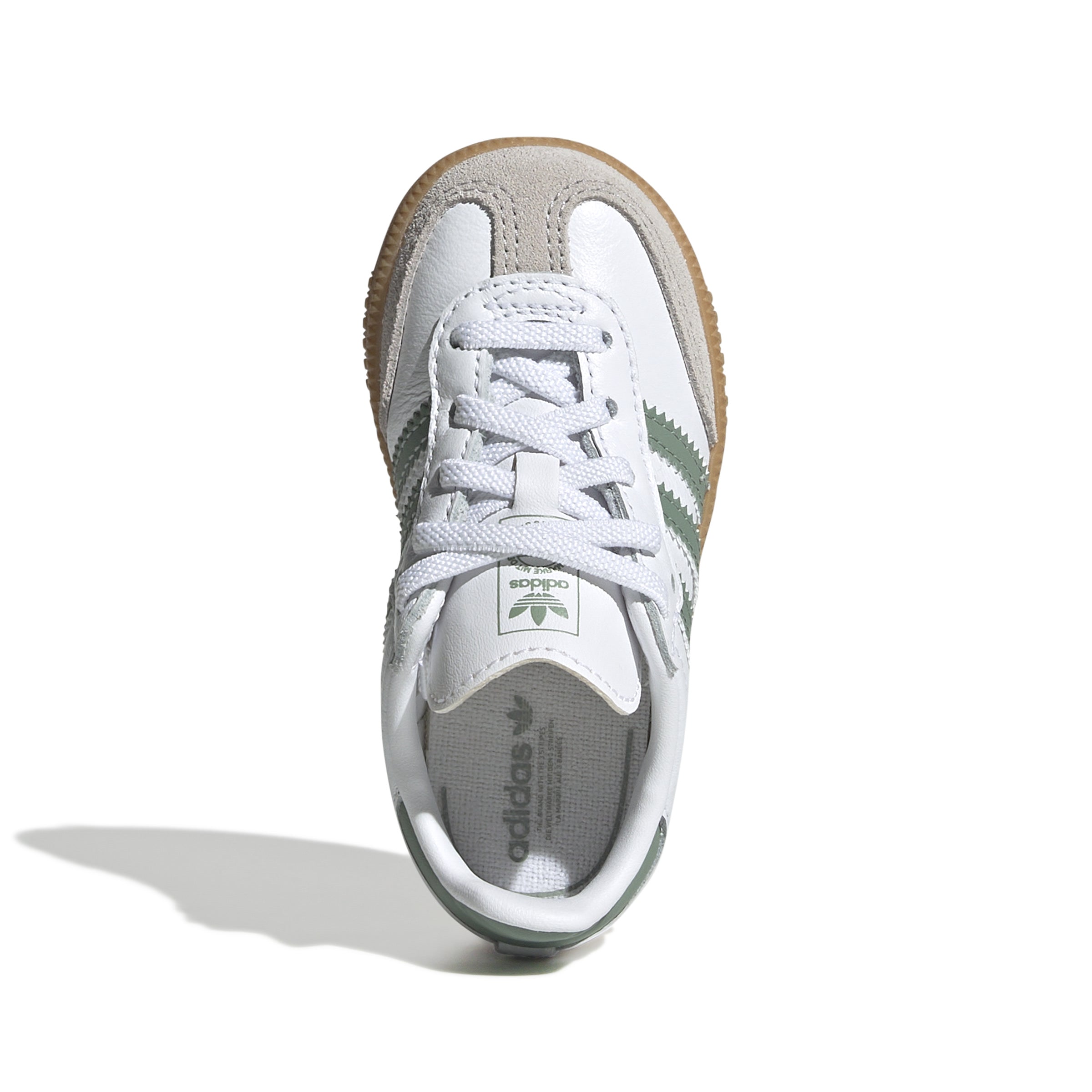 KIDS ADIDAS SAMBA OG EL I (WHITE/GREEN/GUM)