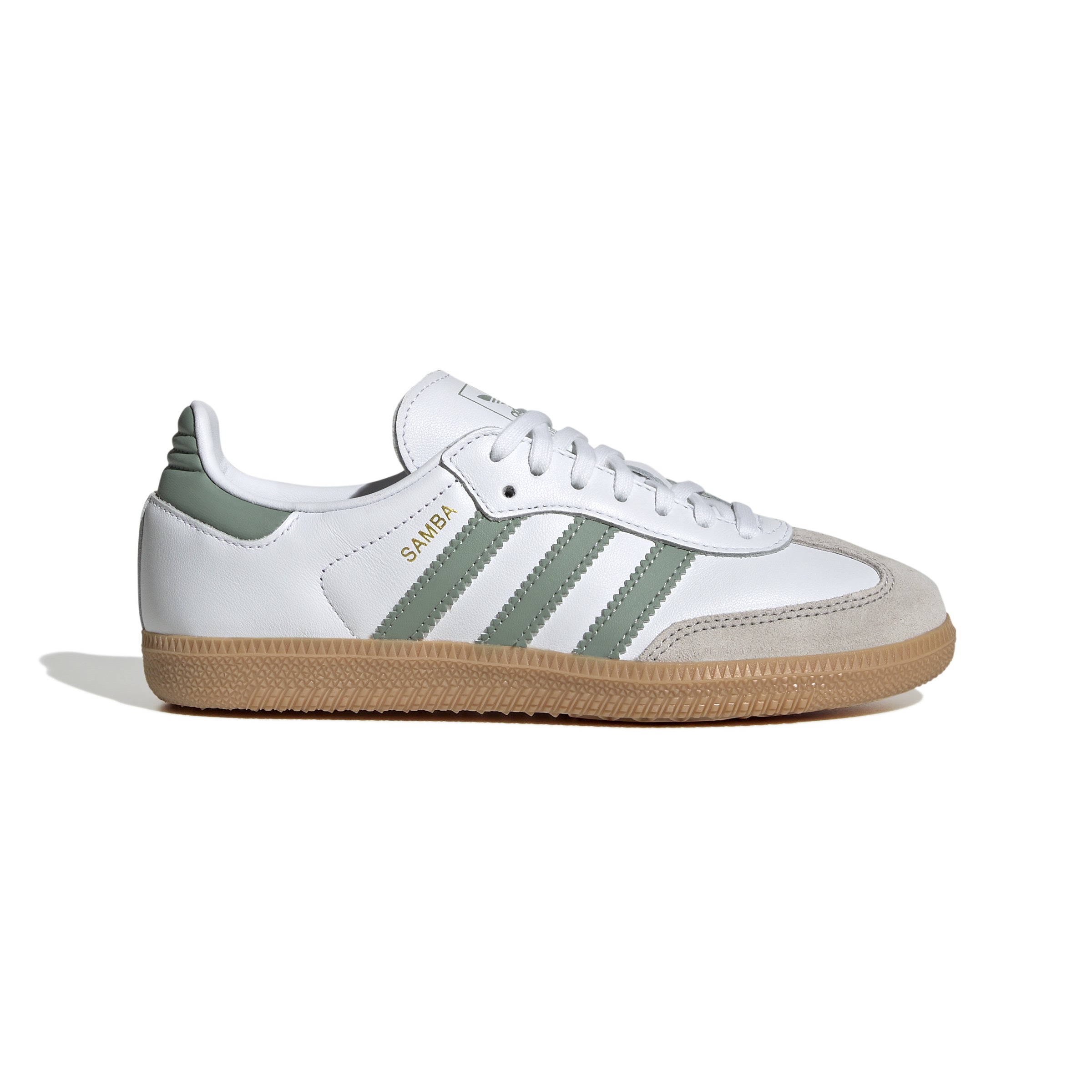 KIDS ADIDAS SAMBA OG J (WHITE/GREEN/GUM)