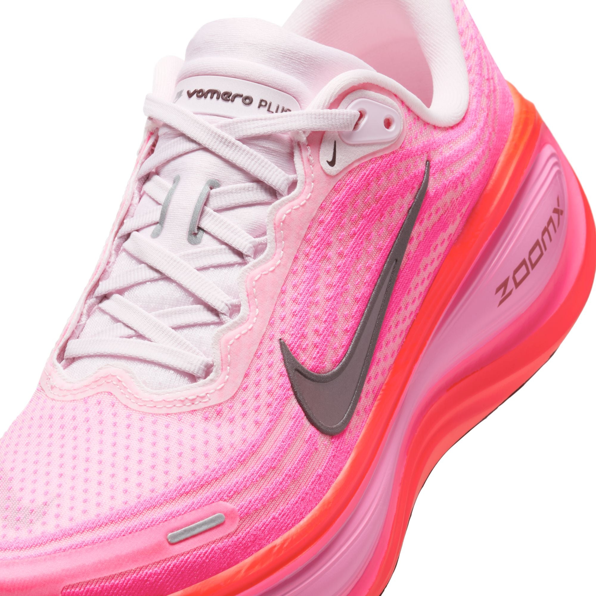 WOMENS NIKE VOMERO PLUS (HYPER PINK/BURGUNDY CRUSH/BRIGHT CRIMSON)