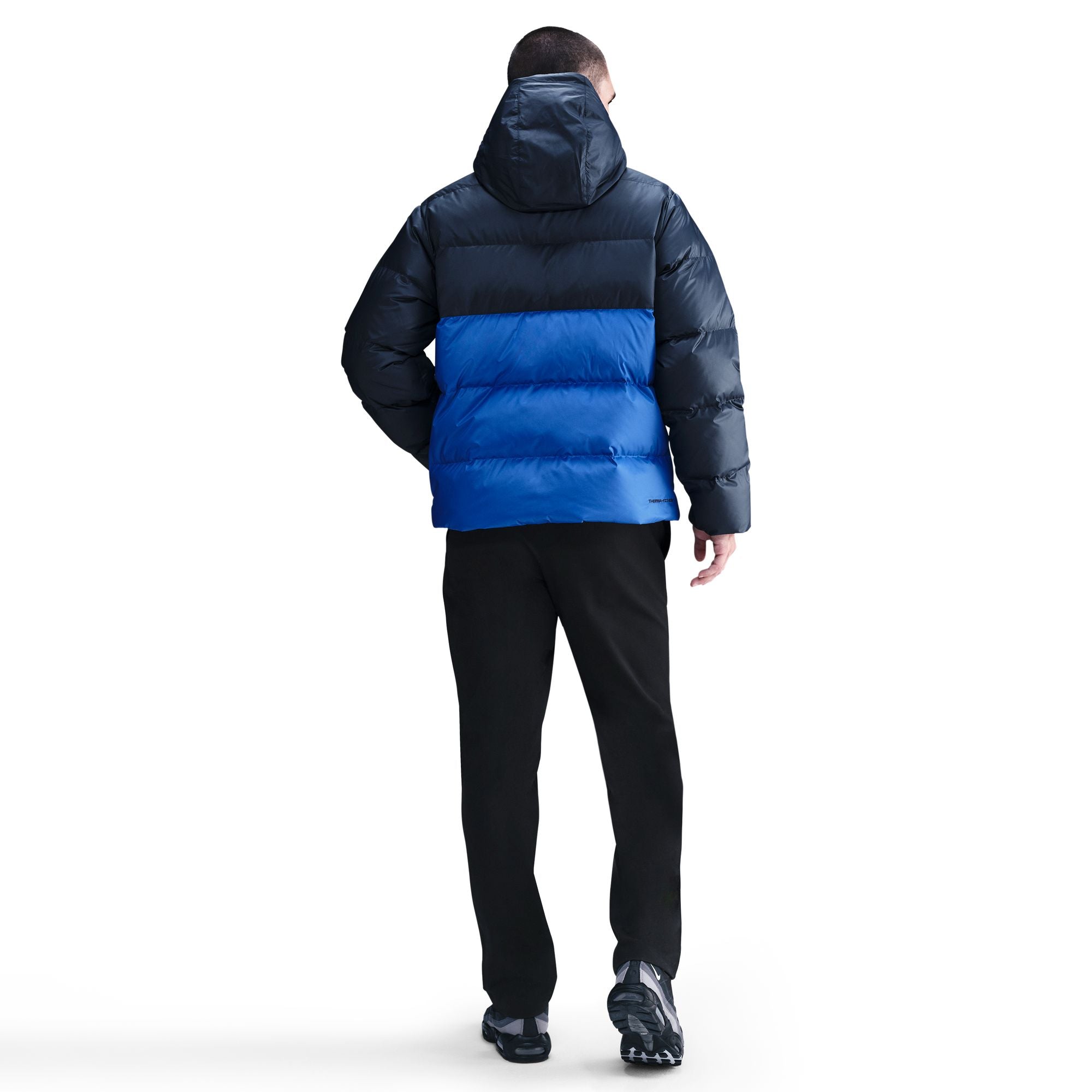 MENS NIKE DOWN-FILLED WINDRUNNER STATEMENT JACKET (OBSIDIAN/GAME ROYAL/WHITE)