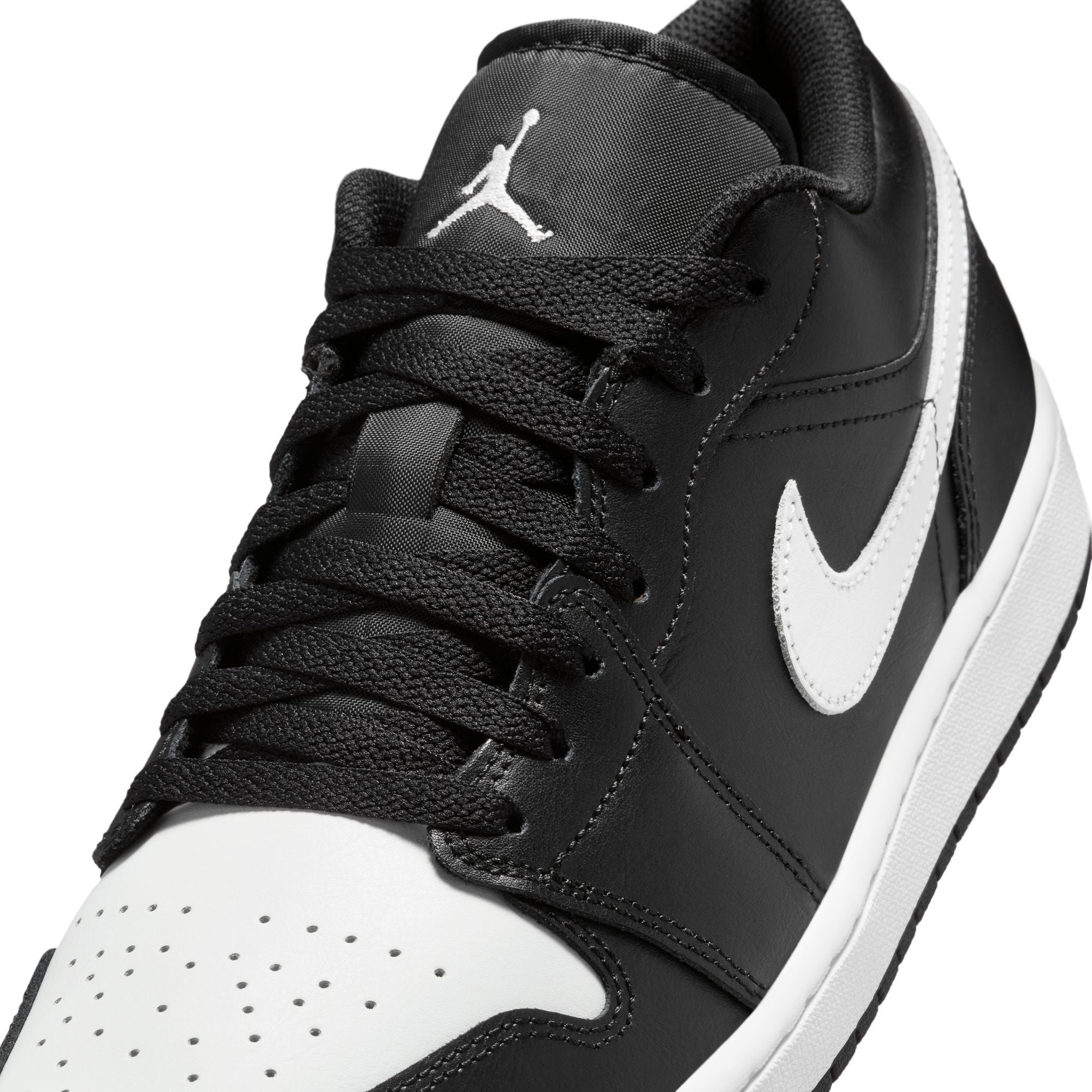 MENS AIR JORDAN 1 LOW (BLACK/SUMMIT WHITE)