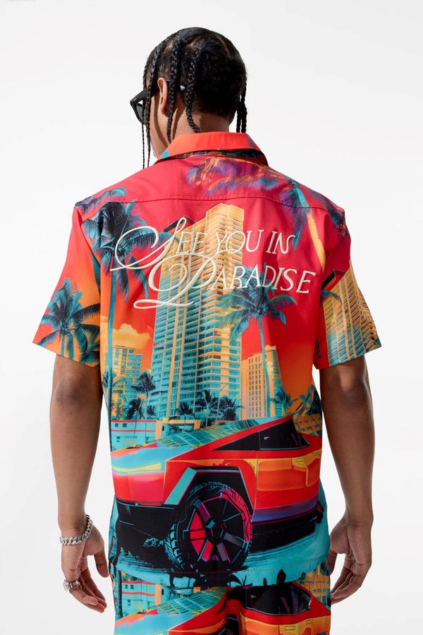 MENS JORDAN CRAIG WANDERLUST S/S PARTY SHIRT (MIAMI)