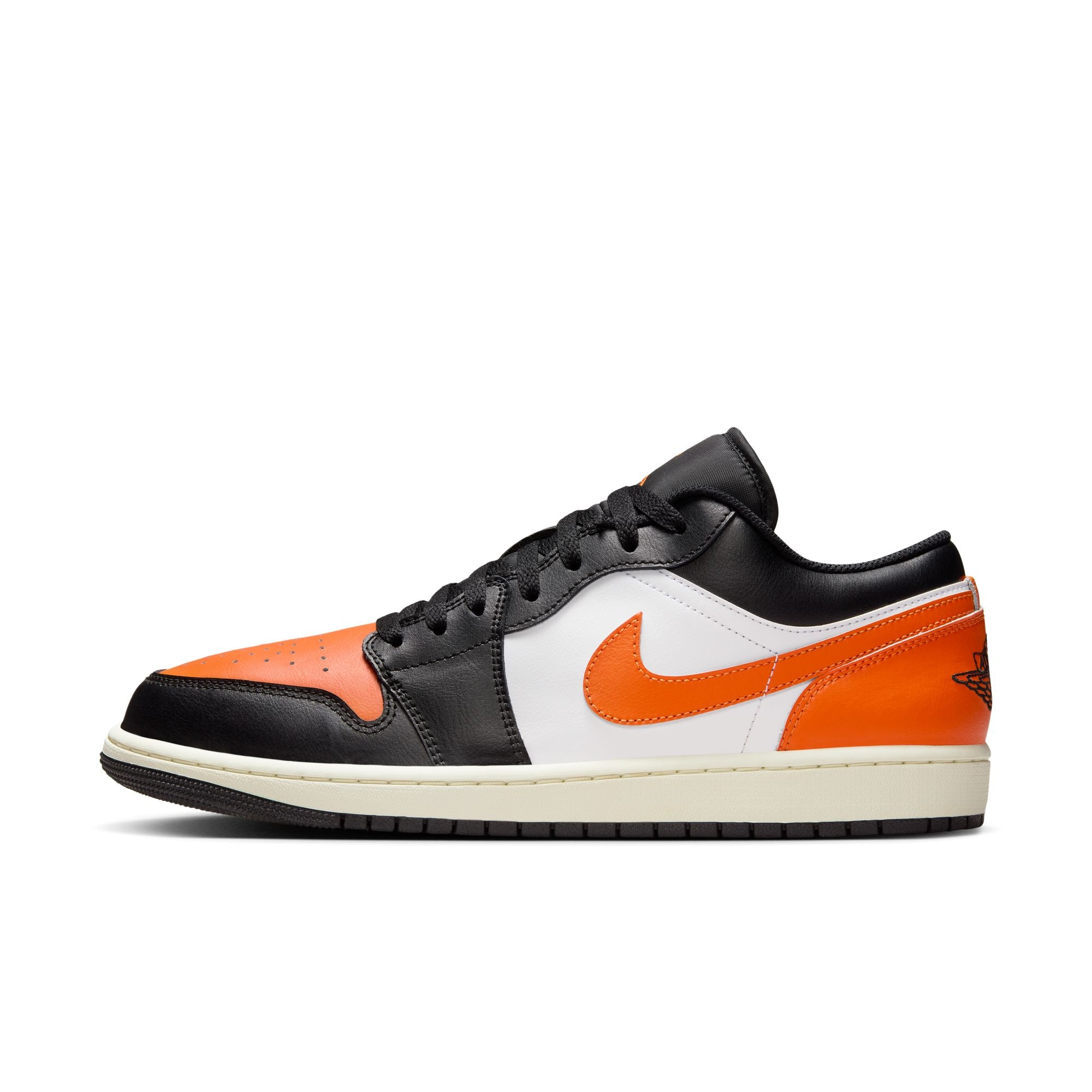 MENS AIR JORDAN 1 LOW (BLACK/STARFISH/WHITE/SAIL)