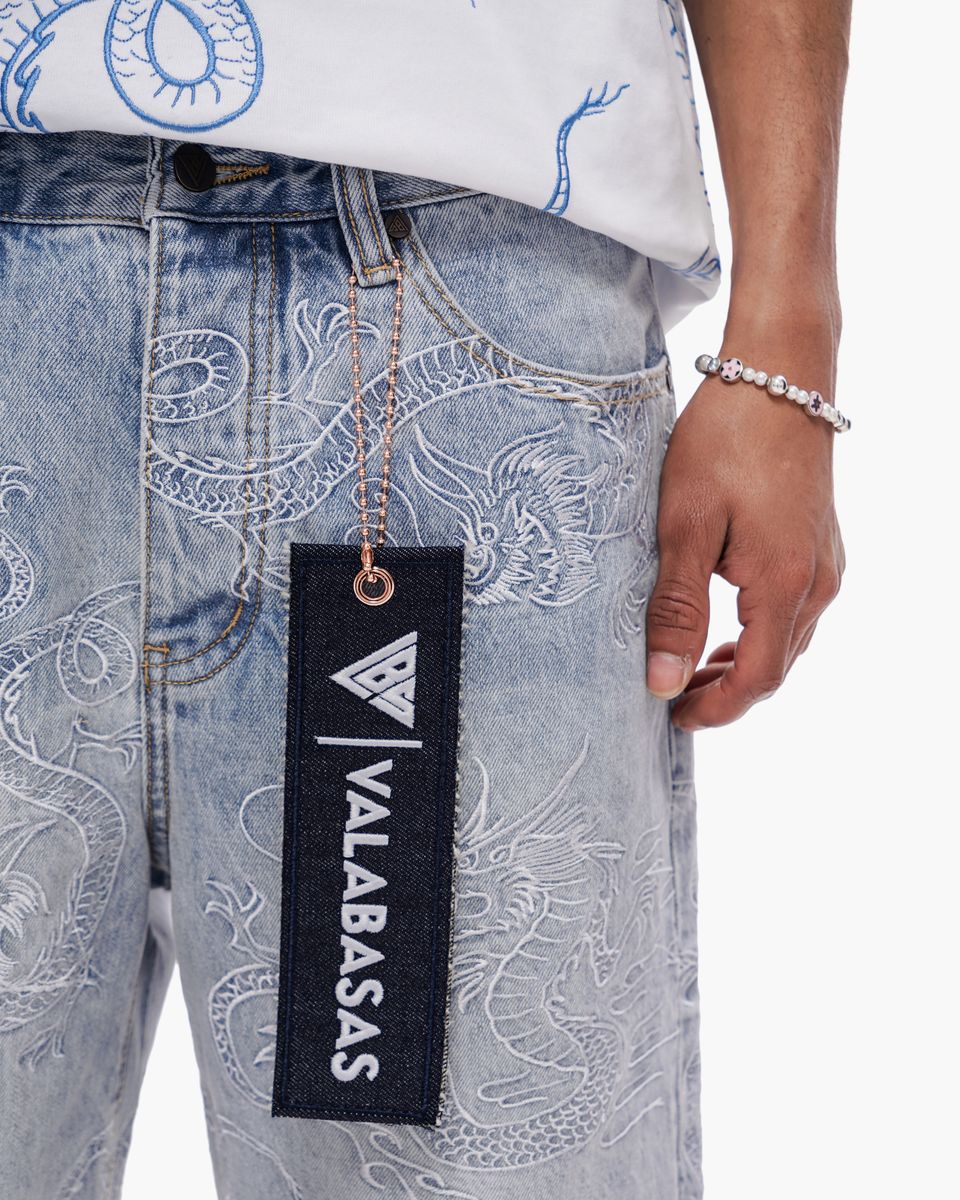 MENS VALABASAS "GANRU" SHORT (LIGHT BLUE WASH)