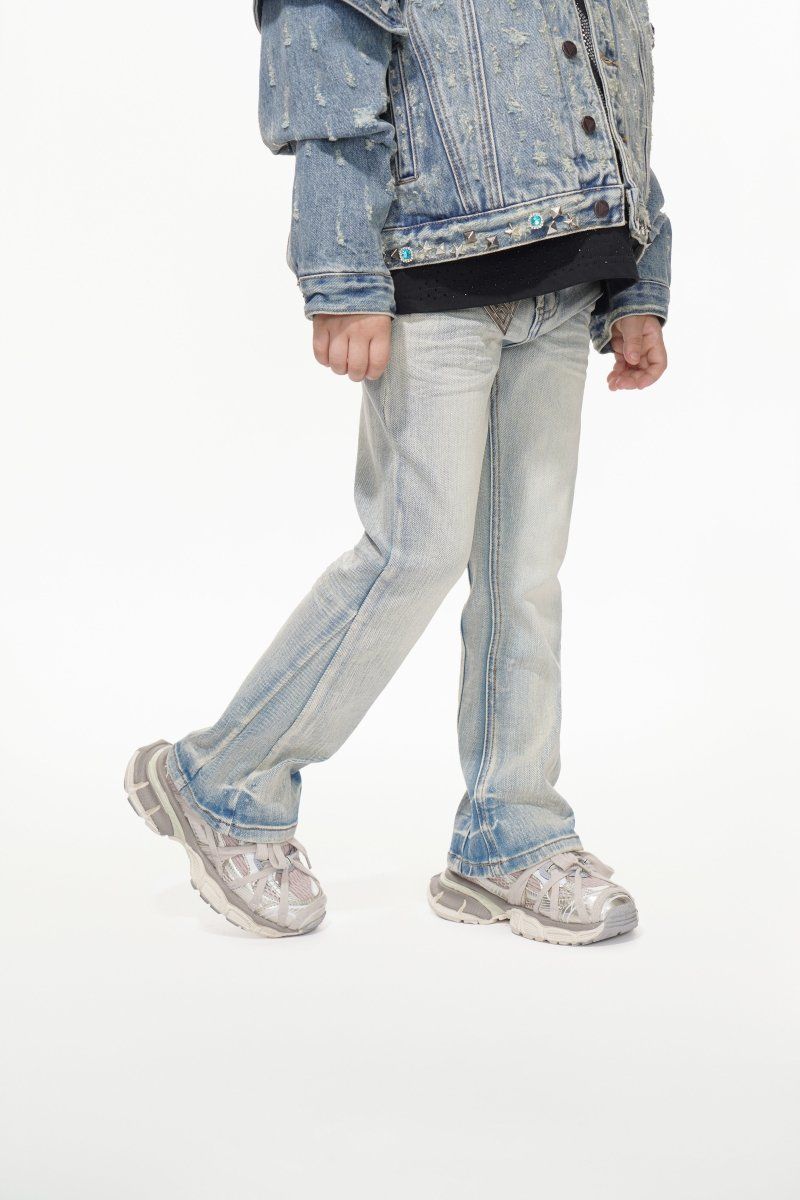KIDS VALABASAS JR.STACKED JEAN (LIGHT WASH)