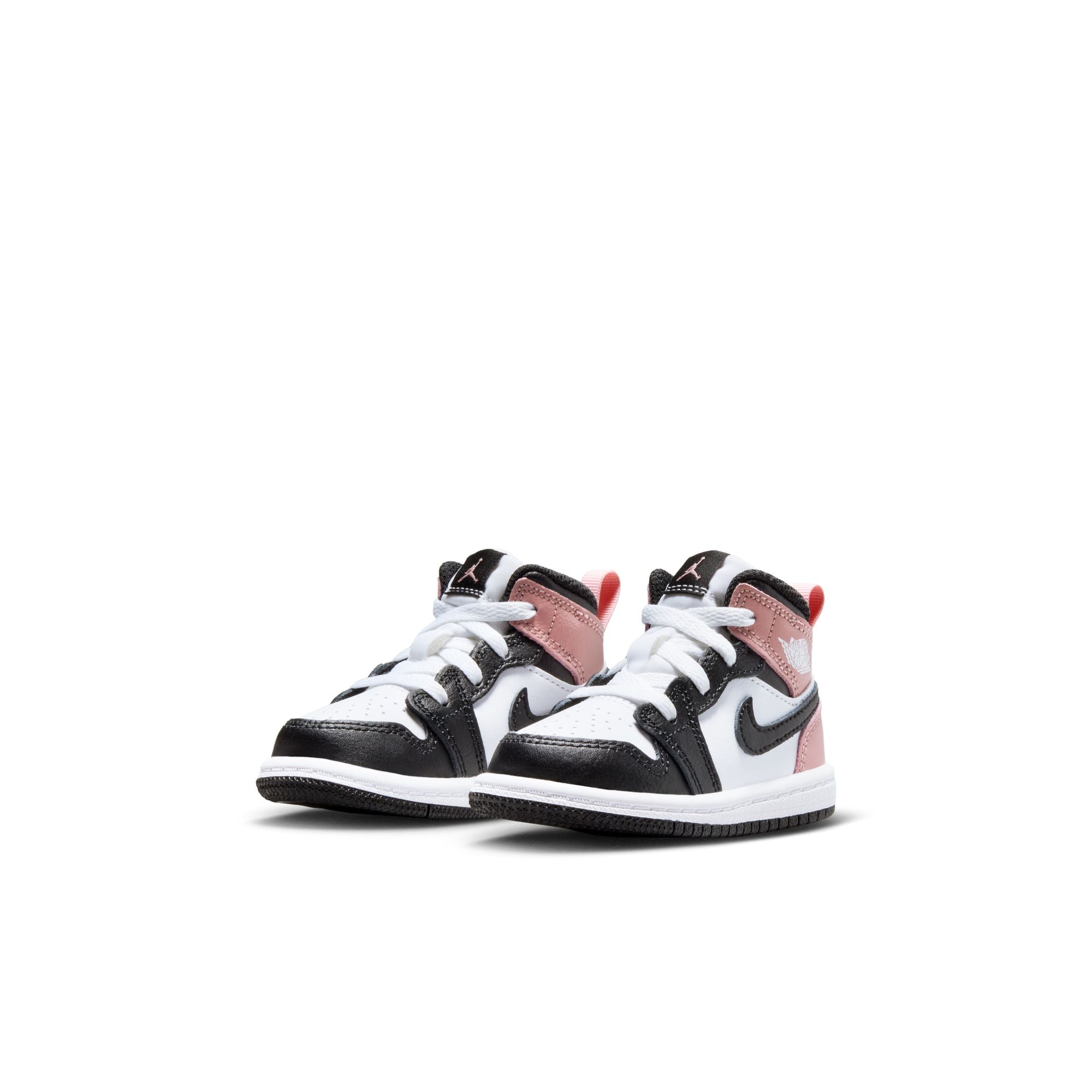 KIDS JORDAN 1 MID TD (WHITE/BLACK/RUST PINK)