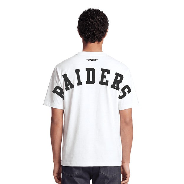 MENS PRO STANDARD LAS VEGAS RAIDERS WINGSPAN M CJ DROP SHOULDER T-SHIRT (WHITE)