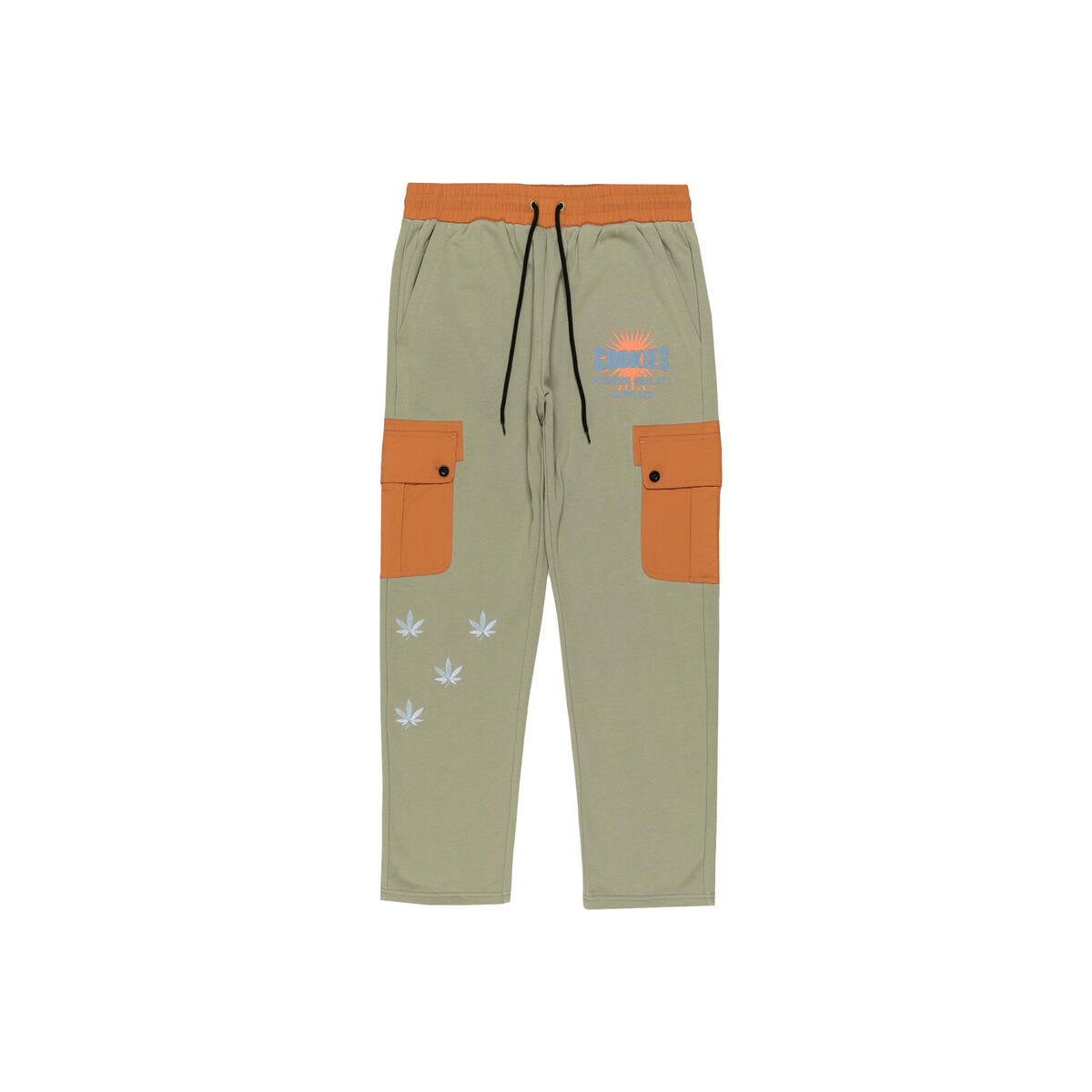 MENS COOKIES WORKWEAR FRENCH TERRY SWEATPANT WITH CONTRAST CARGO POCKETS (OLIVE)