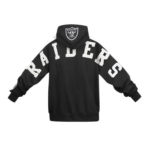 MENS PRO STANDARD LAS VEGAS RAIDERS WINGSPAN M DROP SHOULDER FLC PO HOODIE (BLACK)