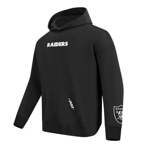 MENS PRO STANDARD LAS VEGAS RAIDERS WINGSPAN M DROP SHOULDER FLC PO HOODIE (BLACK)