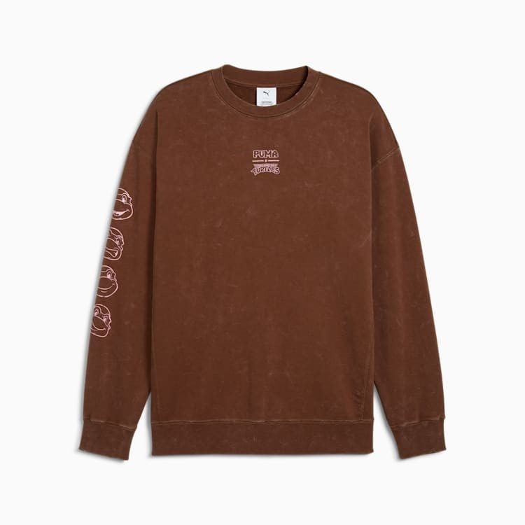 MENS PUMA X TMNT RELAXED GRAPHIC CREW SWEATSHIRT (CHOCOTART)