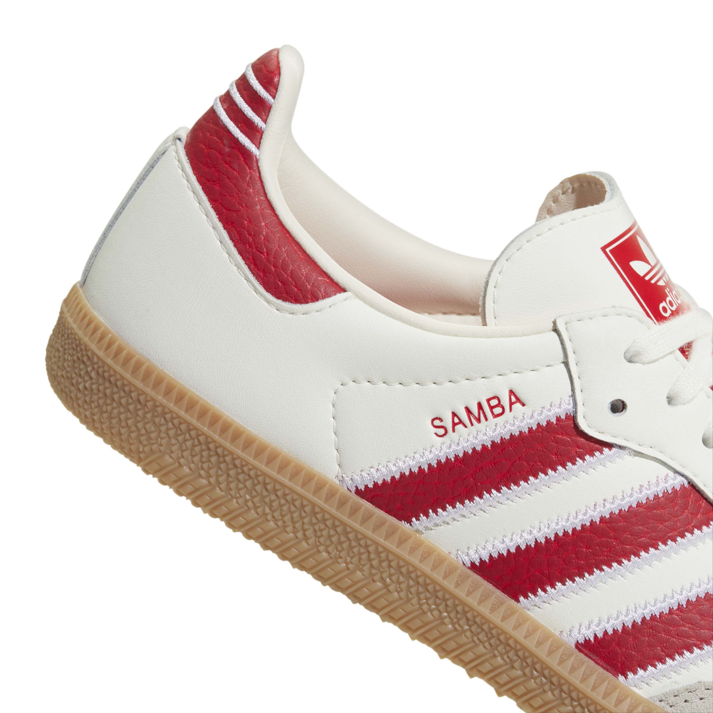 KIDS ADIDAS SAMBA OG J (OFF WHITE/RED)