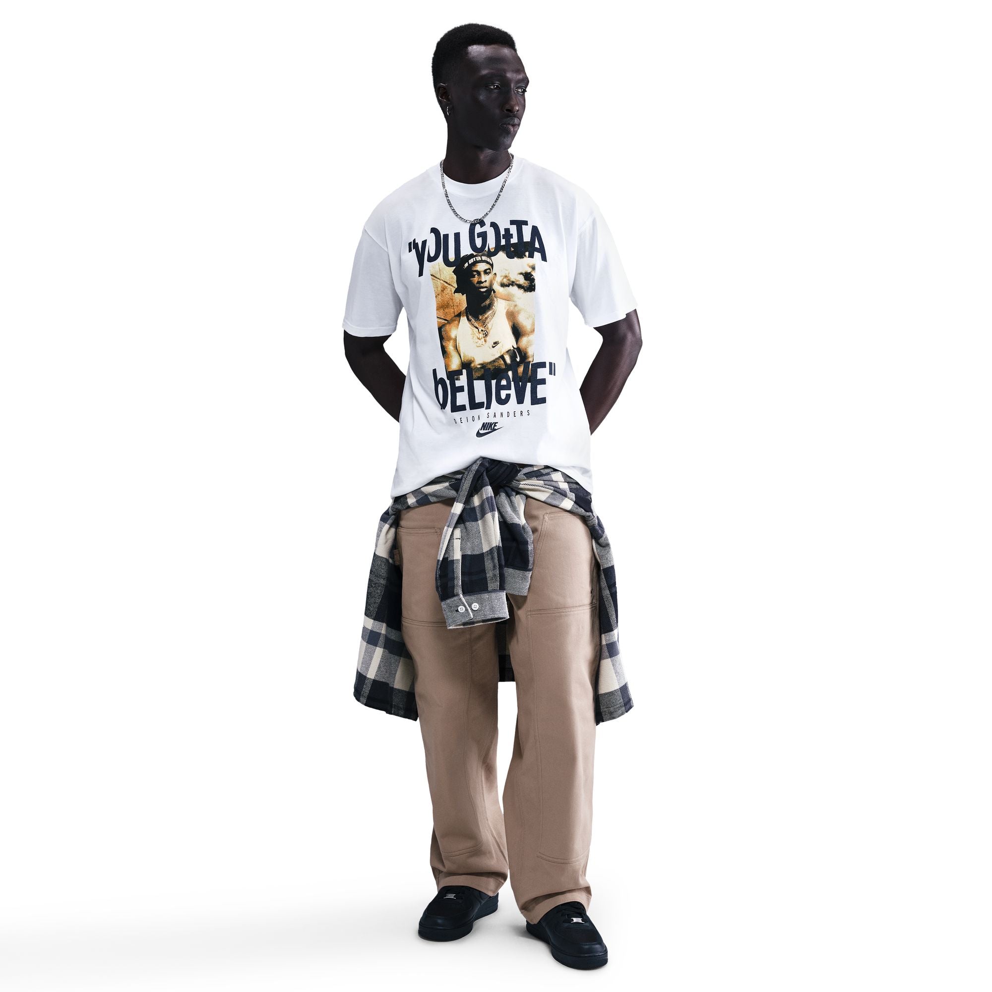 MENS NIKE SPORTSWEAR SS MAX 90 DEION SANDERS T-SHIRT (WHITE)