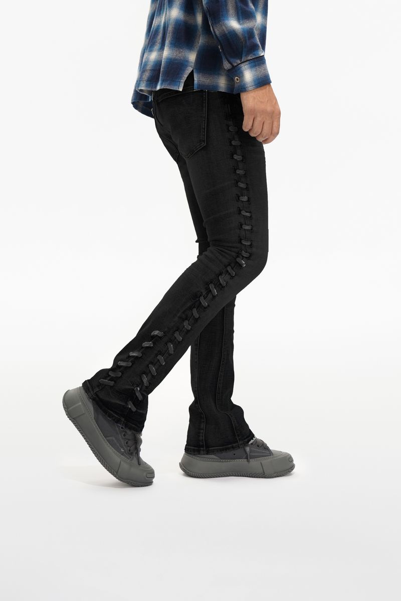 MENS VALABASAS RIPCORD - 33'' INSEAM-STACKED JEAN (BLACK)