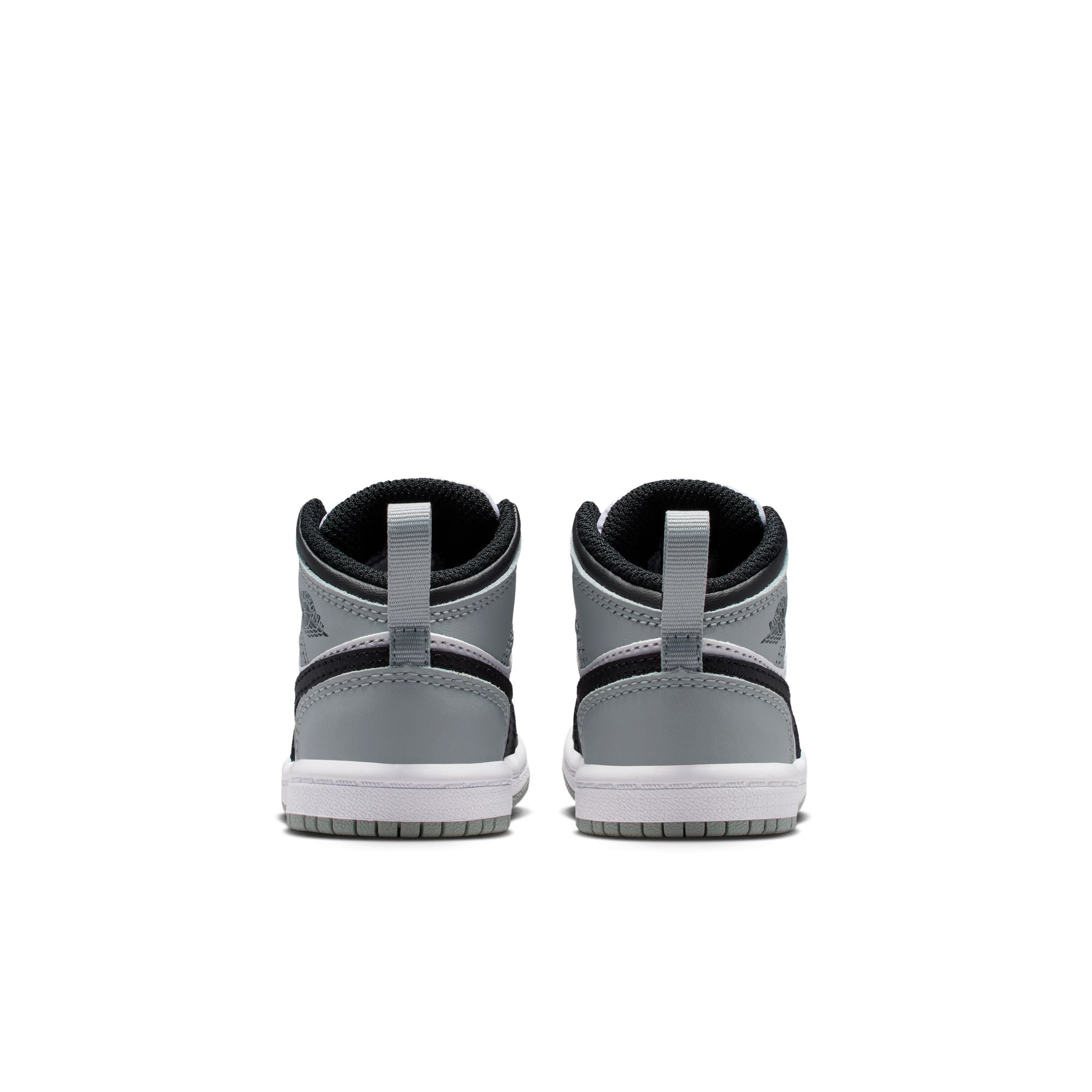 KIDS JORDAN 1 MID TD (WHITE/BLACK/LT SMOKE GREY)
