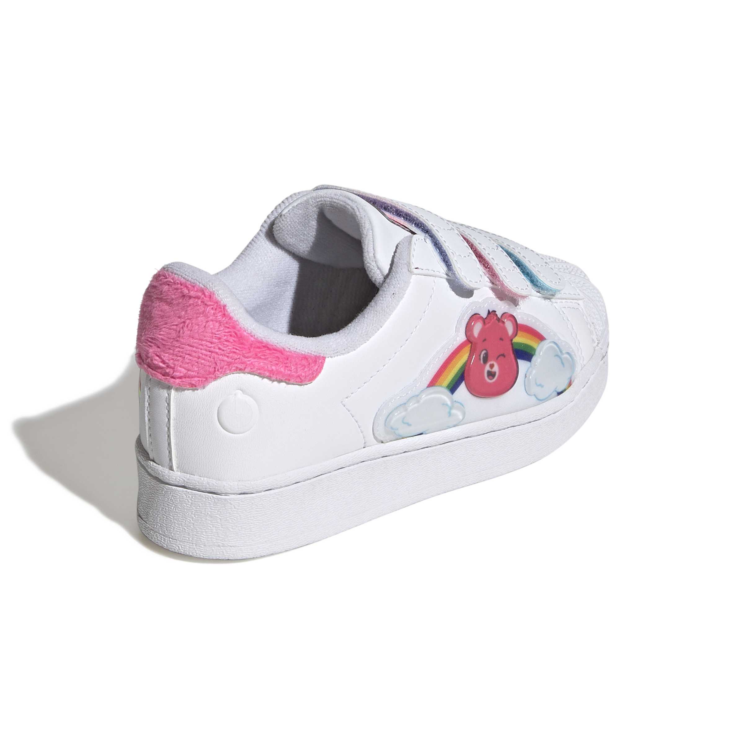 KIDS ADIDAS CARE BEARS SUPERSTAR LED LIGHTS COMFORT CLOSURE CHILDREN (CLOUD WHITE / LUCID PINK / BLISS PINK)