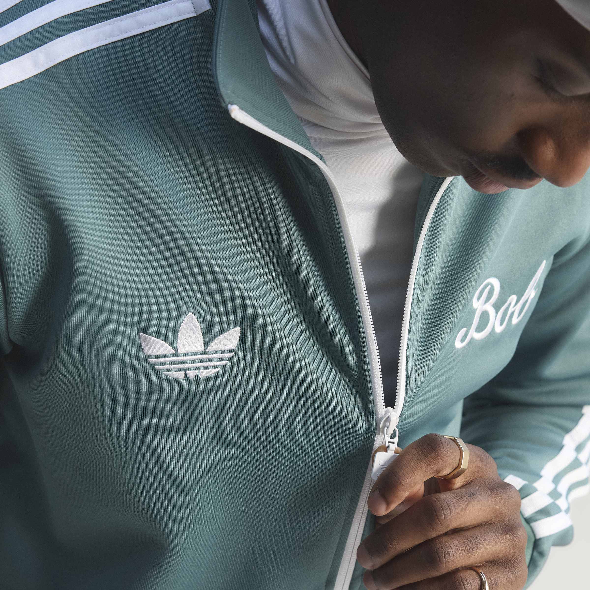 MENS ADIDAS BOB MARLEY ORIGINALS TRACK TOP (EMERALD)