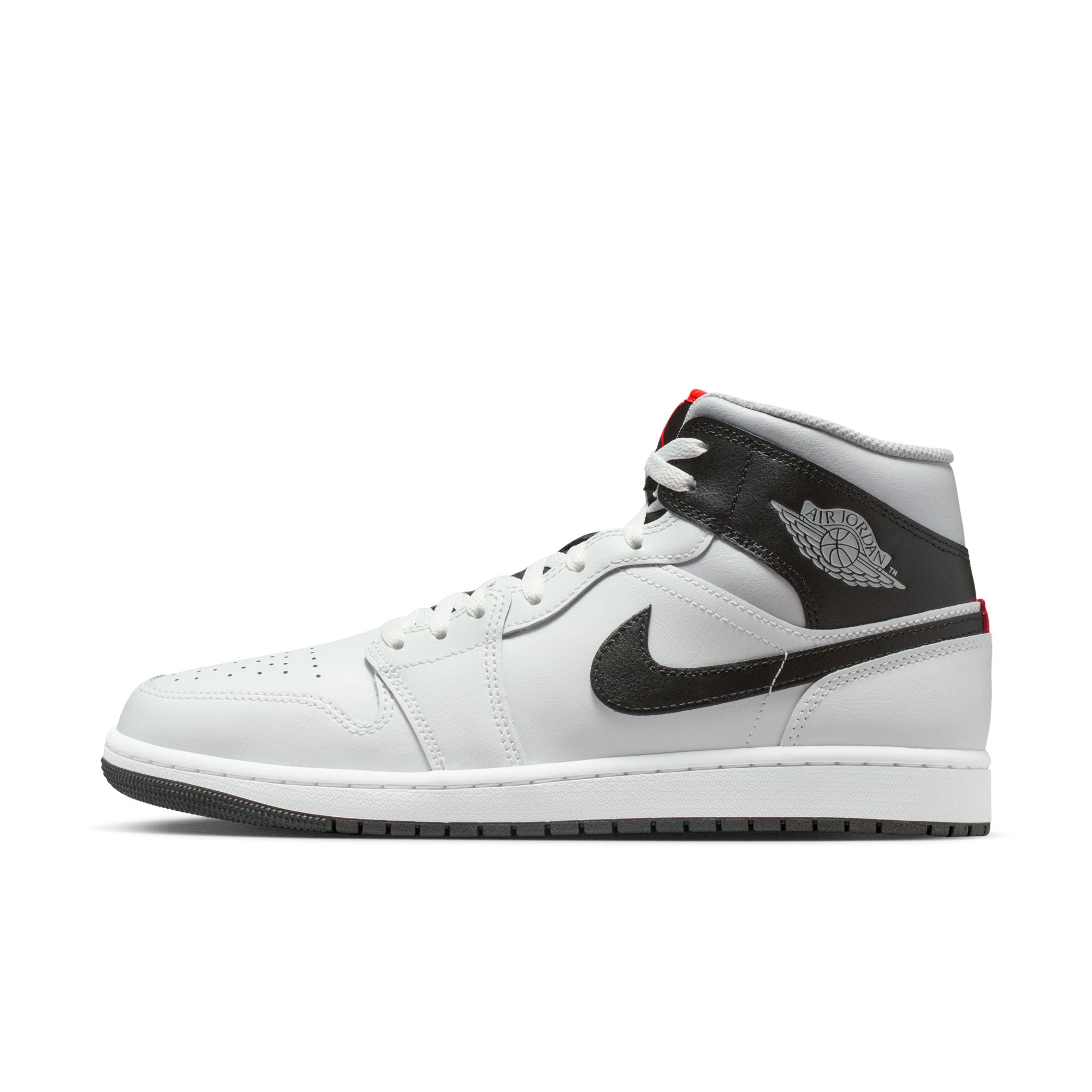 MENS AIR JORDAN 1 MID (SUMMIT WHITE/BLACK/NEUTRAL GREY)