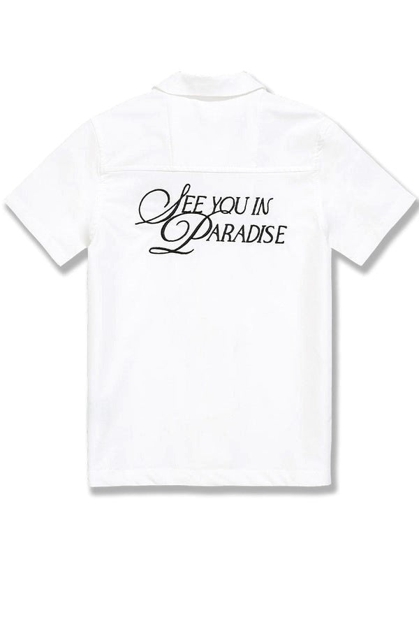 KIDS JORDAN CRAIG OAKLAND MECHANIC S/S SHIRT (WHITE)