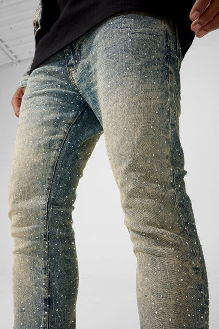 MENS JORDAN CRAIG MARTIN FIT LOCAL DEALER STACKED DENIM (DESERT)