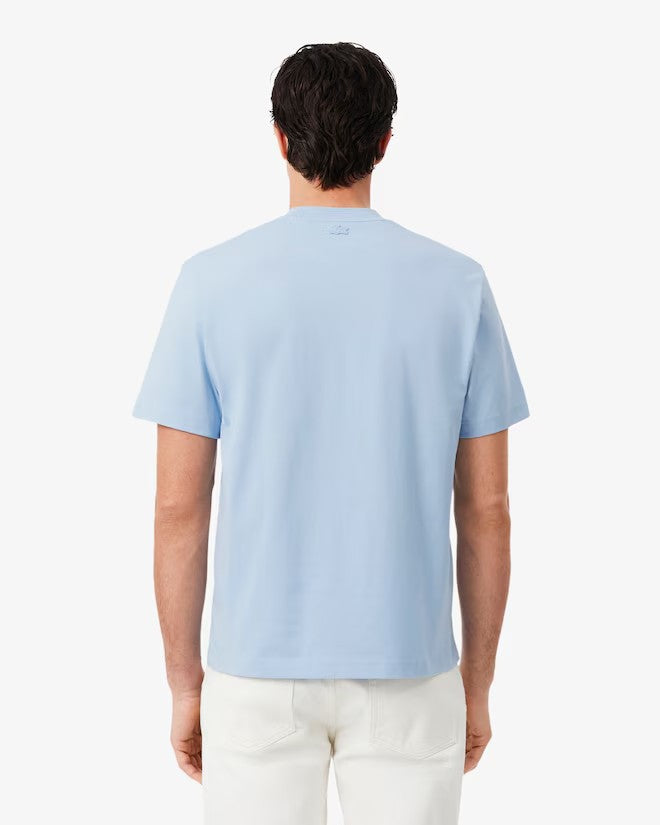 MENS LACOSTE PRINTED COTTON T-SHIRT (CHAMBRAY)