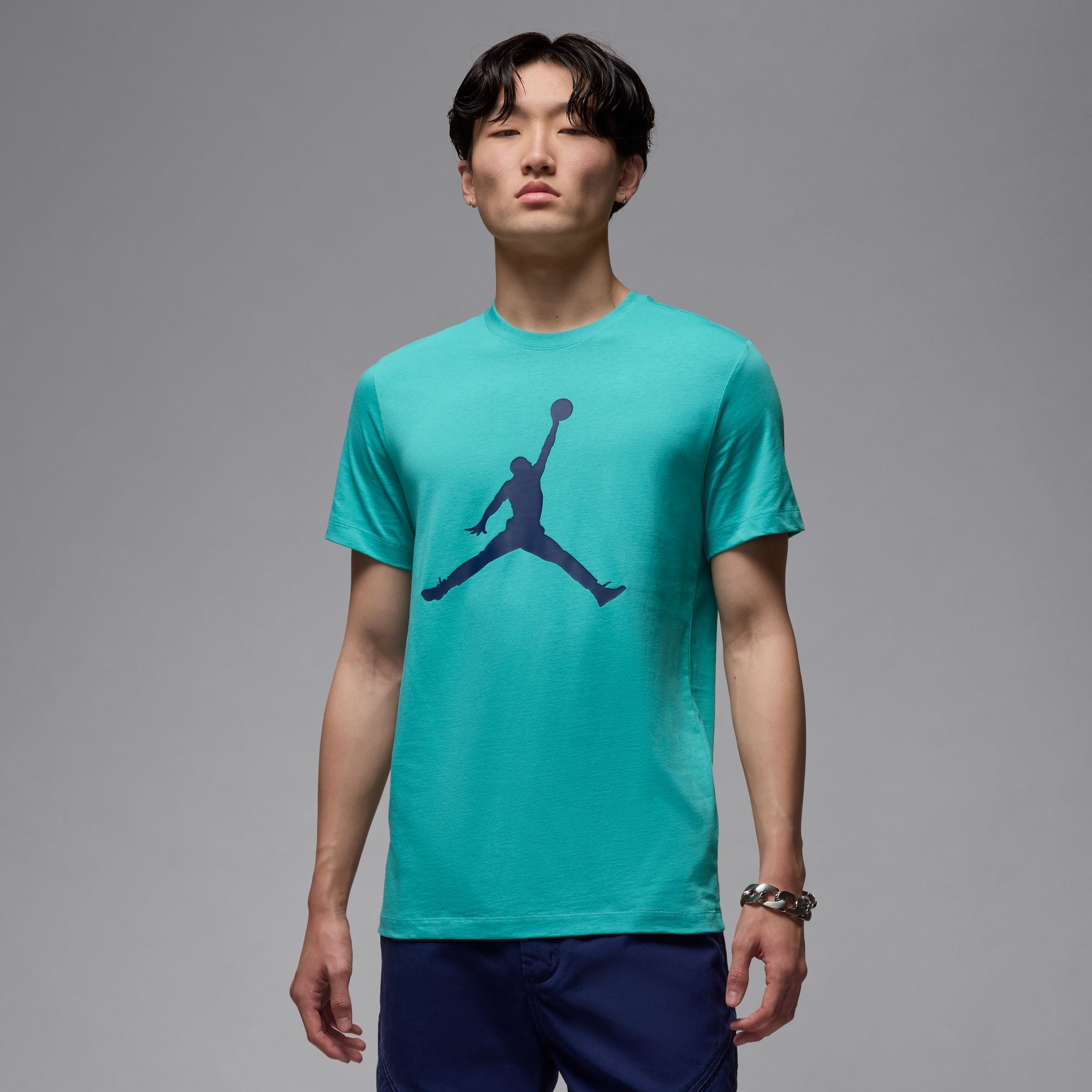 MENS JORDAN JUMPMAN T-SHIRT (WASHED TEAL/MIDNIGHT NAVY)