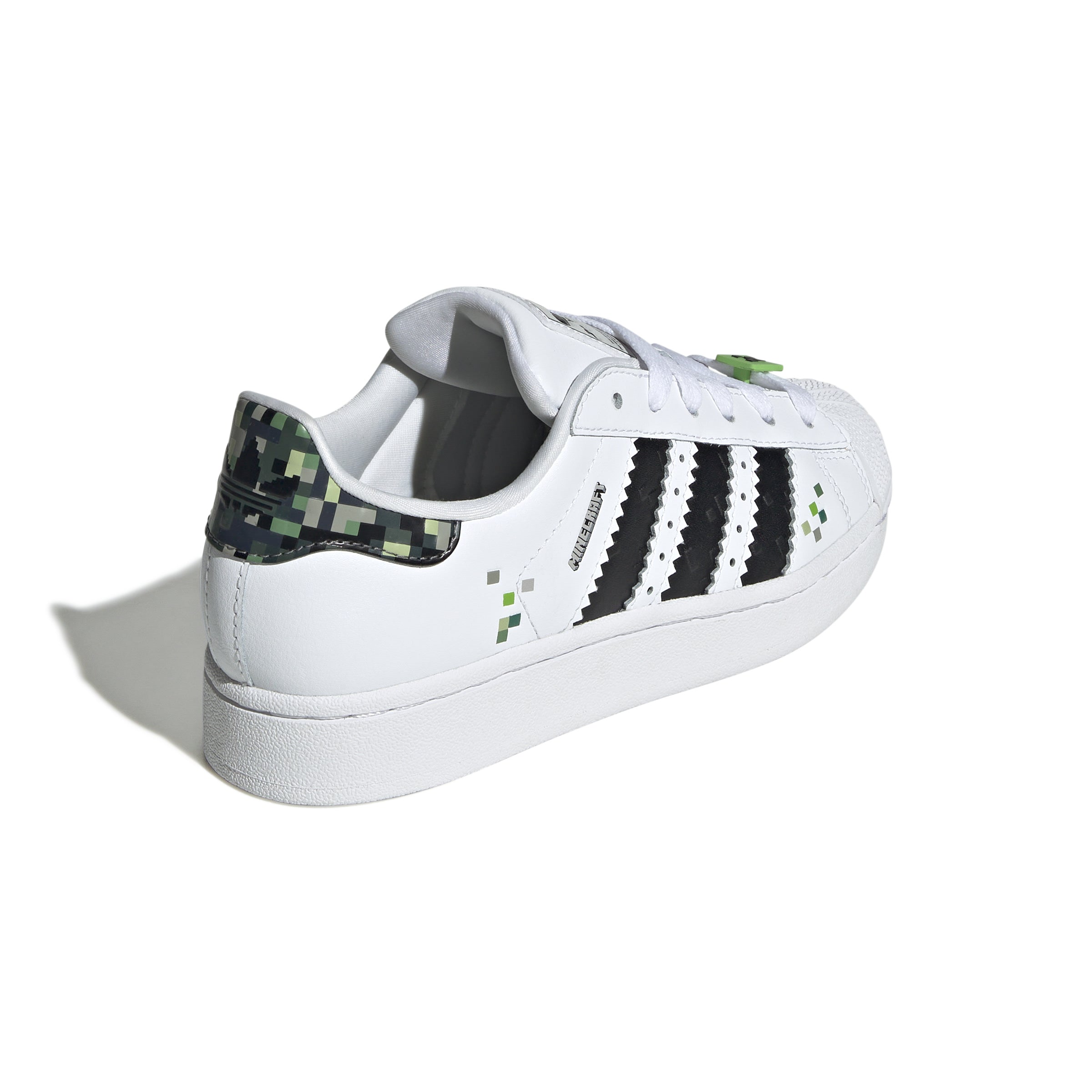 KIDS MINECRAFT X ADIDAS SUPERSTAR CREEPER J (WHITE/BLACK)