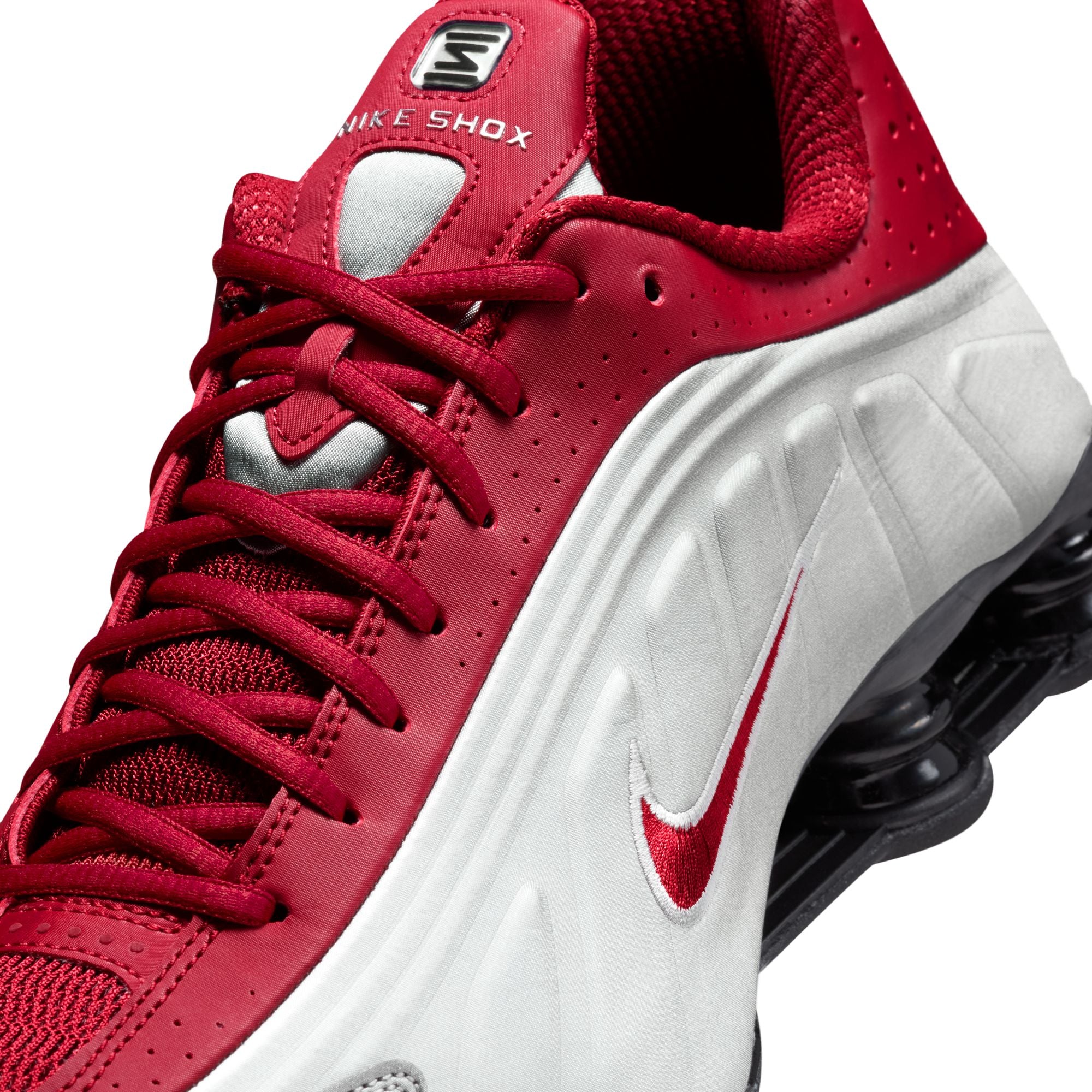 MENS NIKE SHOX R4 (METALLIC SILVER/TEAM CRIMSON/BLACK)