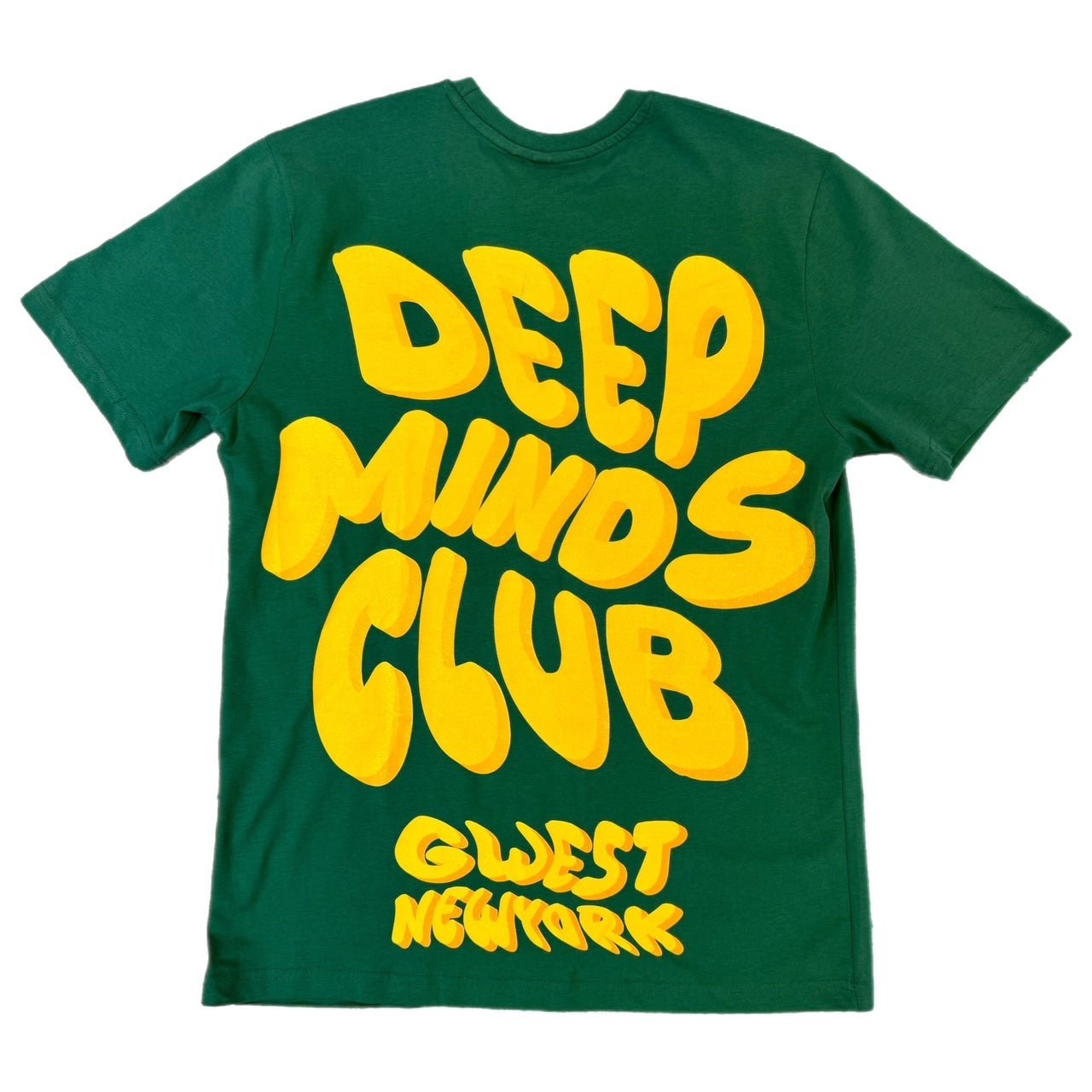 MENS G WEST DEEP MINDS CLUB T-SHIRT (GREEN)