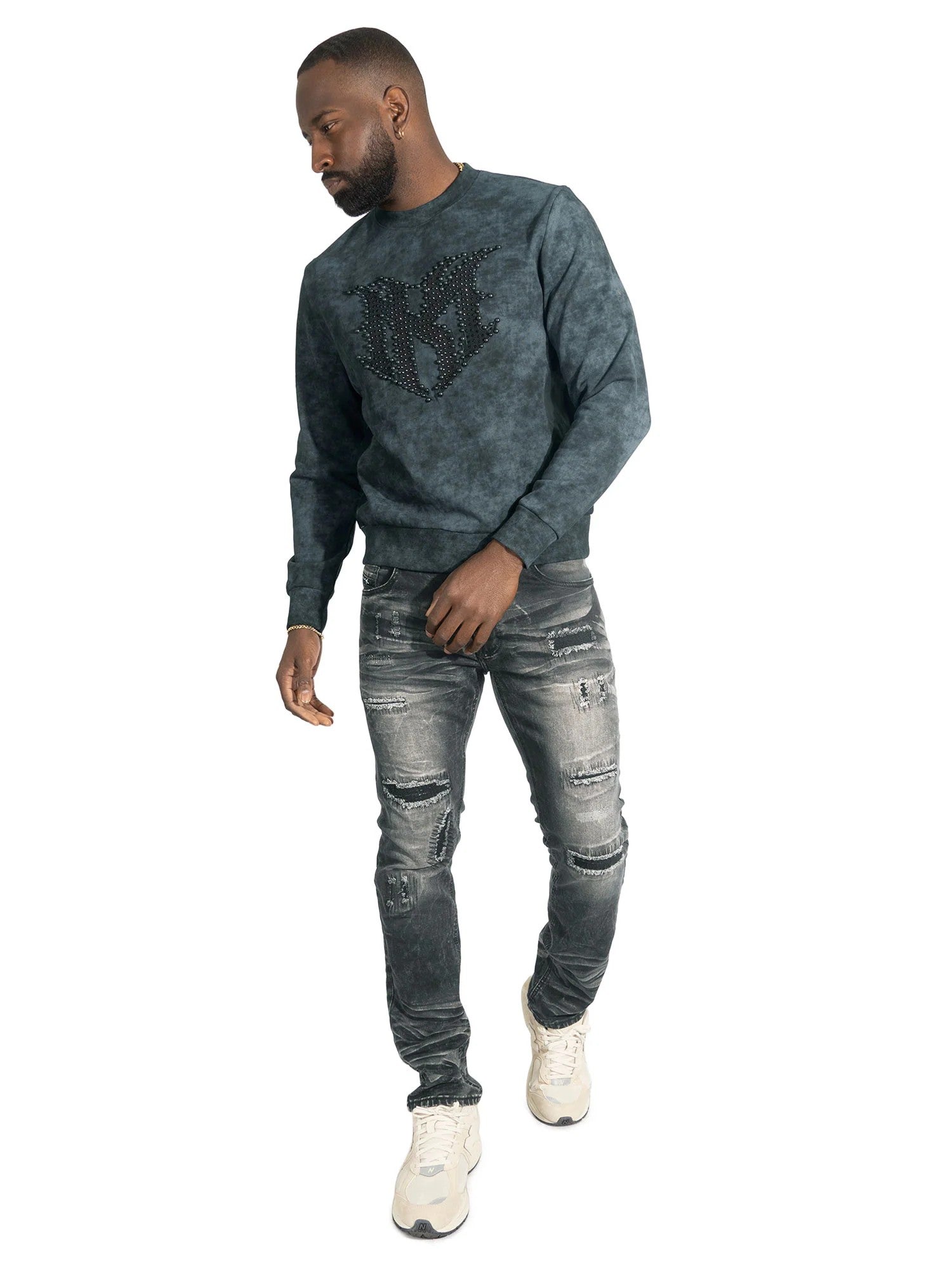 MENS MAKOBI LORENZO JEAN (BLACK WASH)