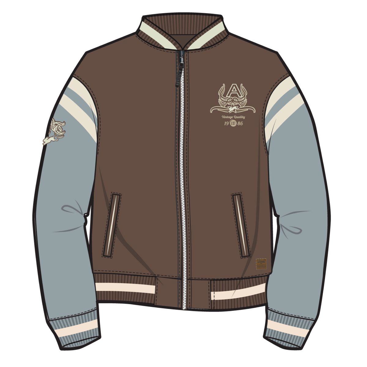 FRED | MENS VARSITY JACKET (PINECONE)