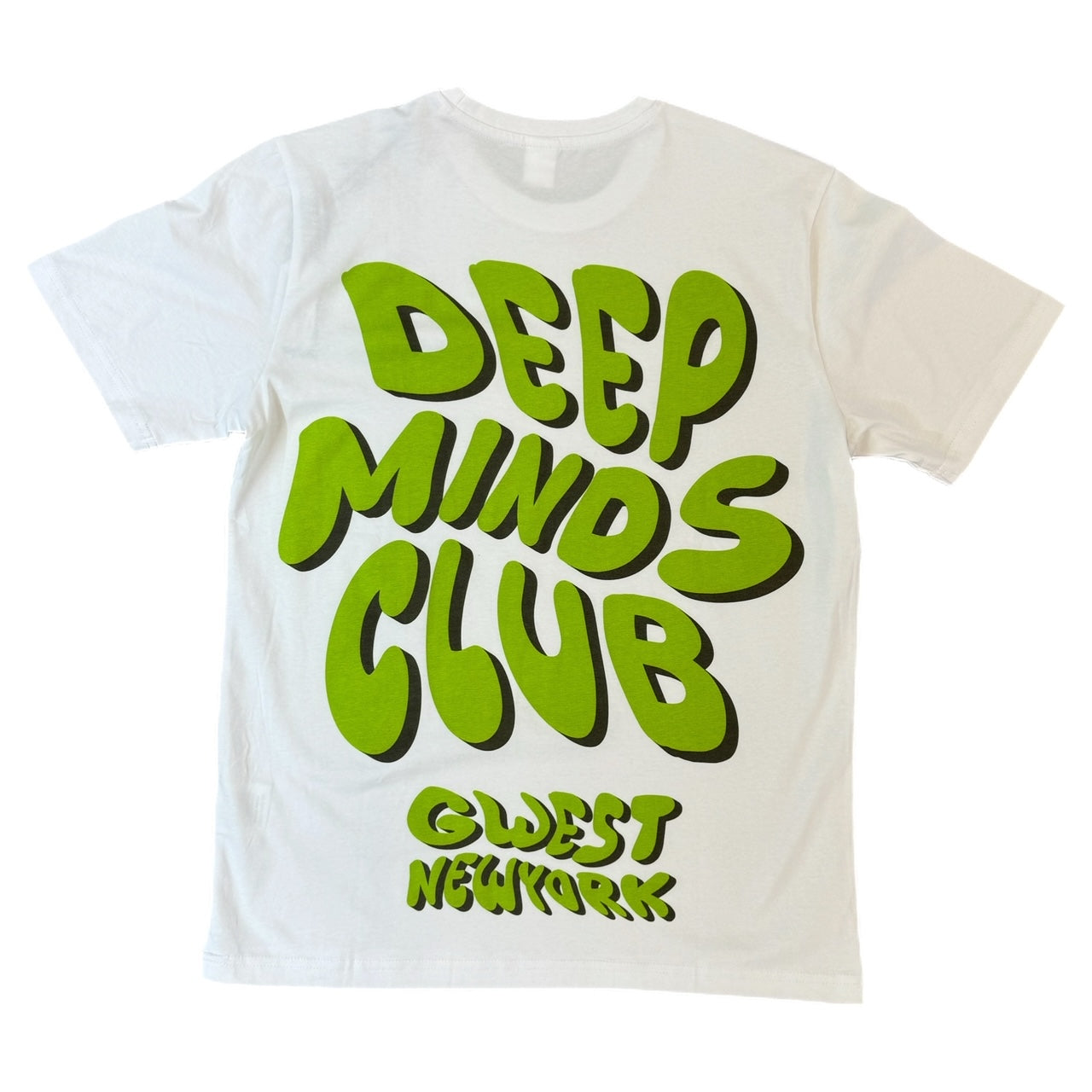 MENS G WEST DEEP MINDS CLUB T-SHIRT (WHITE/GREEN)