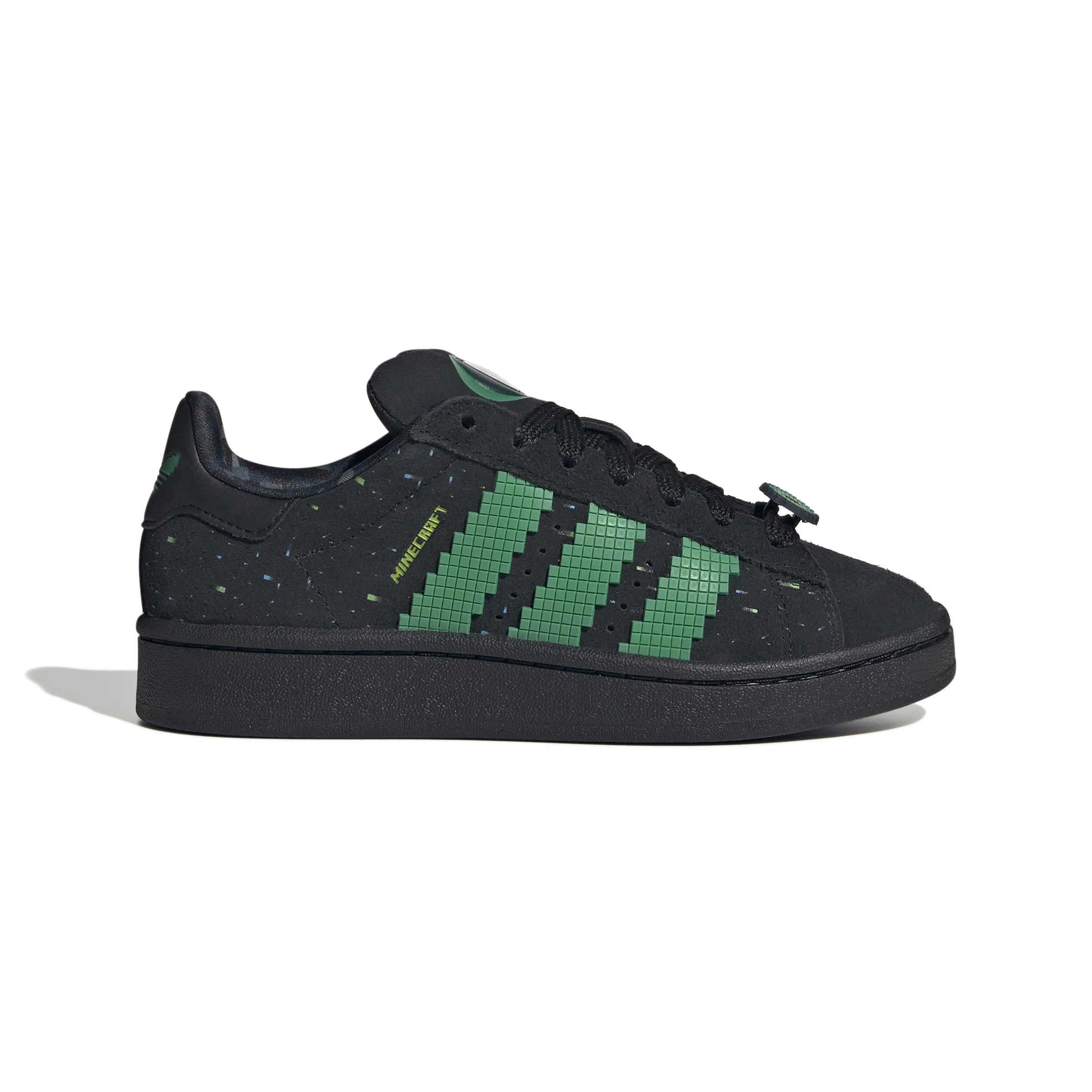 KIDS ADIDAS MINECRAFT CAMPUS 00s (CORE BLACK / SEMI COURT GREEN / SEMI SOLAR GREEN)