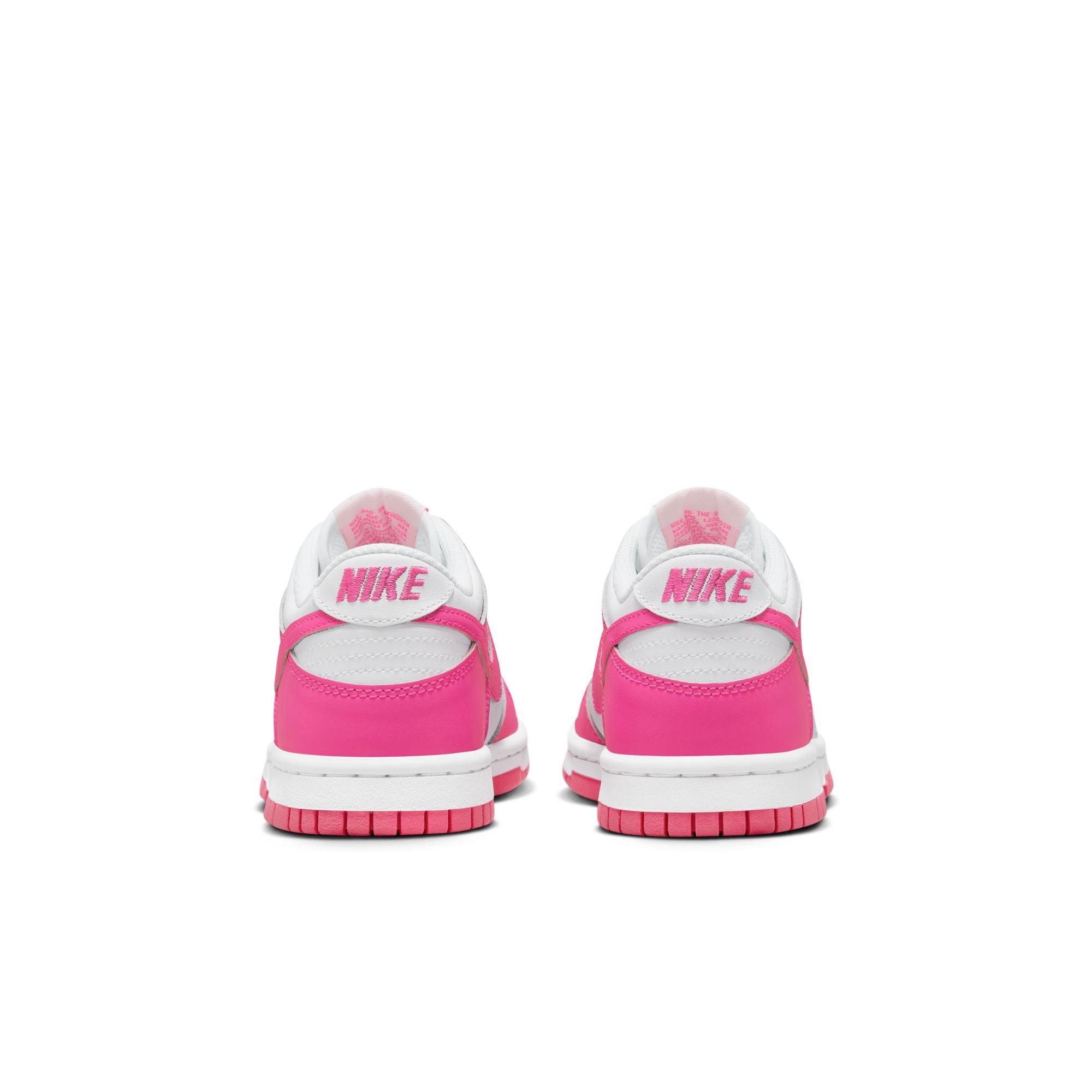 KIDS NIKE DUNK LOW GS (WHITE/LASER FUCHSIA)