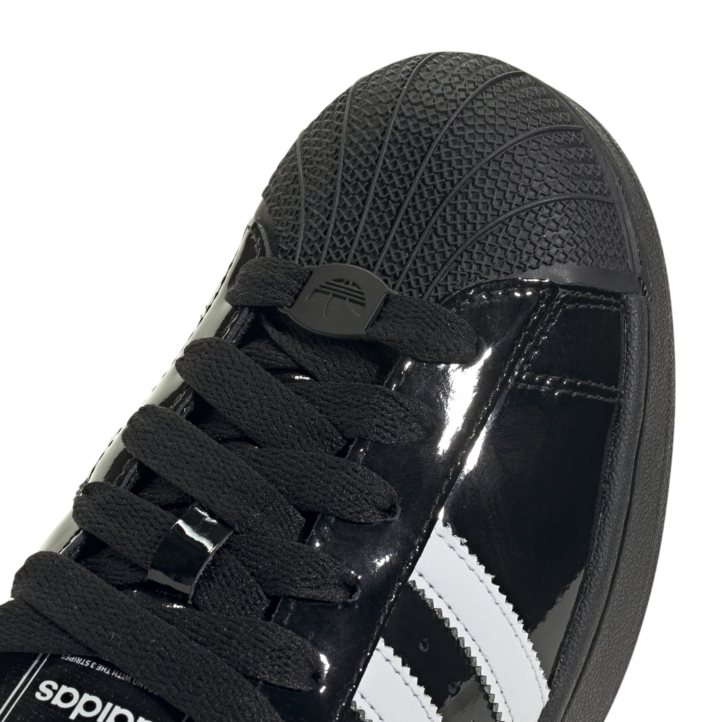MENS ADIDAS SUPERSTAR II PATENT (BLACK/WHITE)