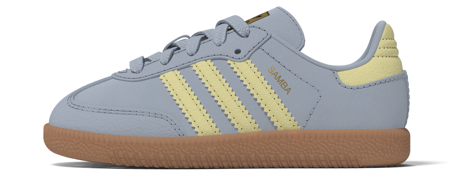 adidas gazelle silver green womens KIDS ADIDAS SAMBA EL I (WONDER BLUE/ YELLOW)