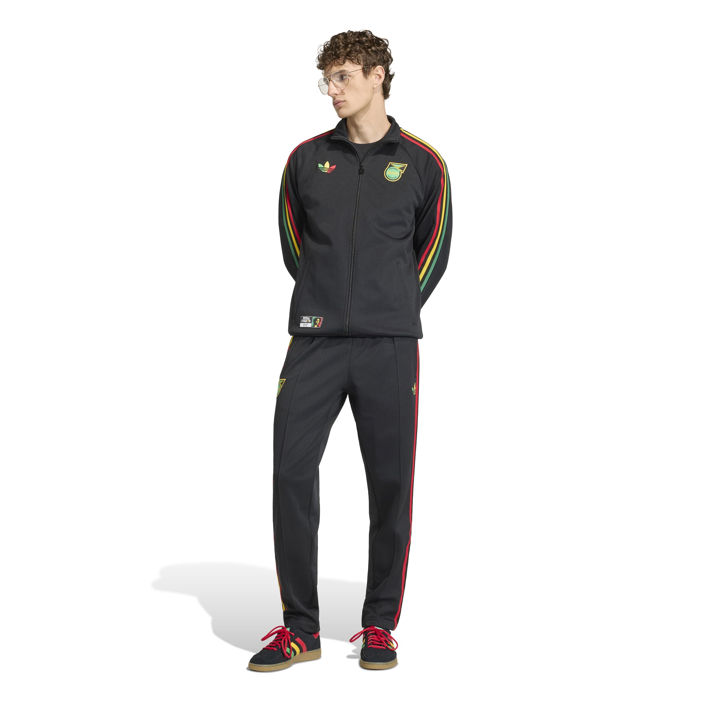 MENS ADIDAS JAMAICA X BOB MARLEY TRACKSET (BLACK)