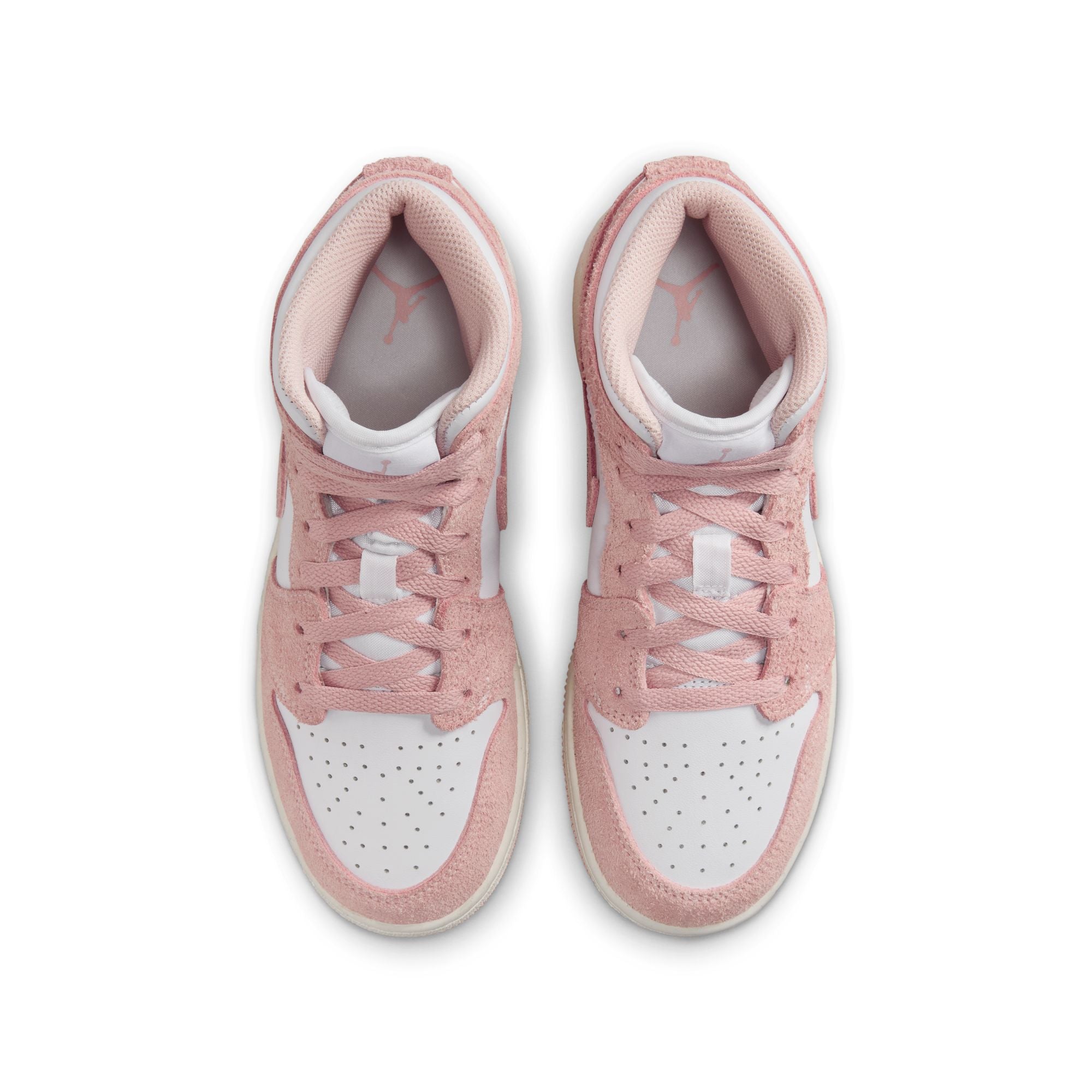 KIDS AIR JORDAN 1 MID SE GS (PINK SUEDE)