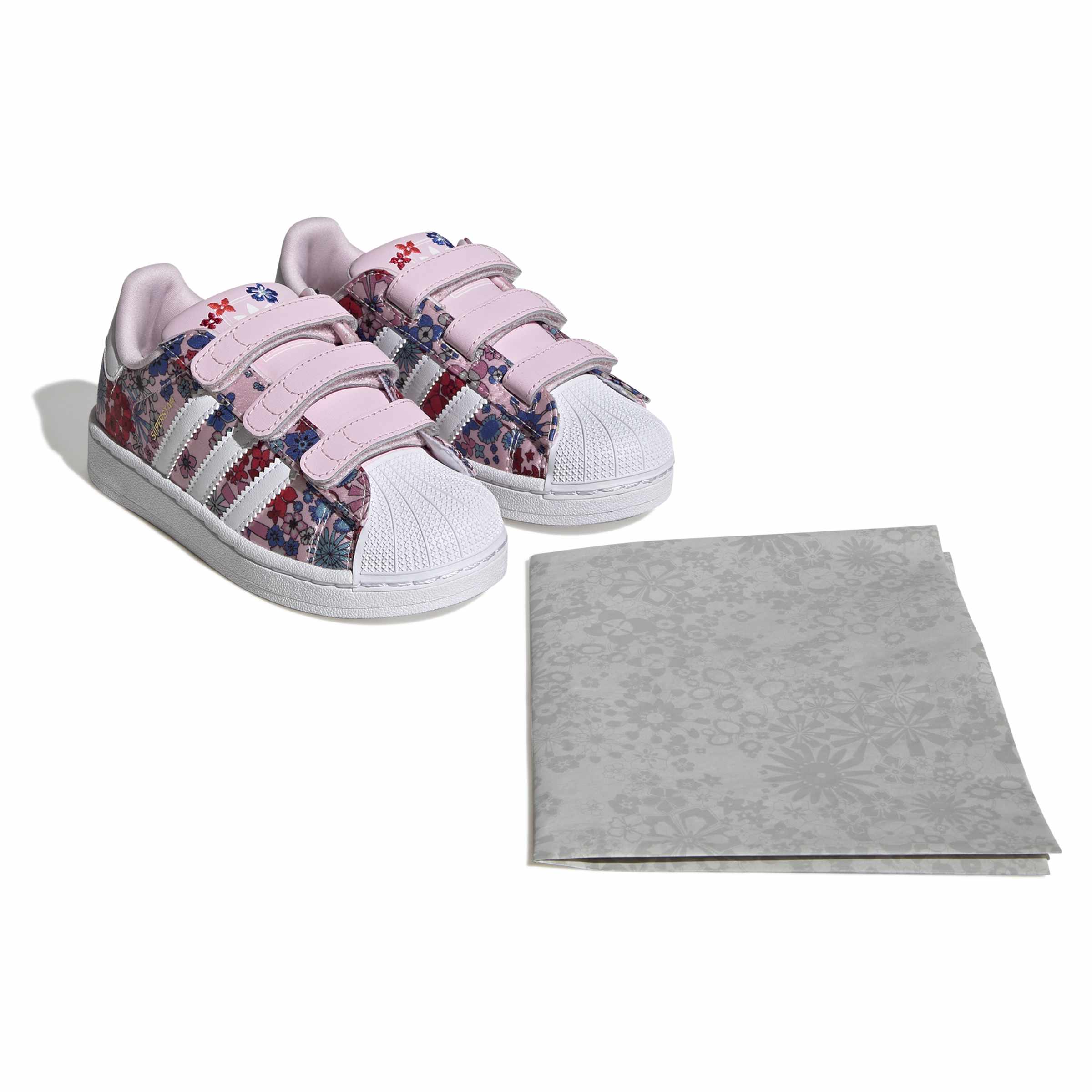KIDS ADIDAS LIBERTY LONDON SUPERSTAR II COMFORT CLOSURE C (CLEAR PINK / CLOUD WHITE / LIGHT PINK)