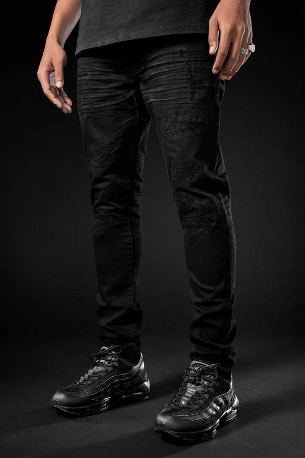 MENS JORDAN CRAIG SEAN FIT TRIBECA TWILL PANT (BLACK)