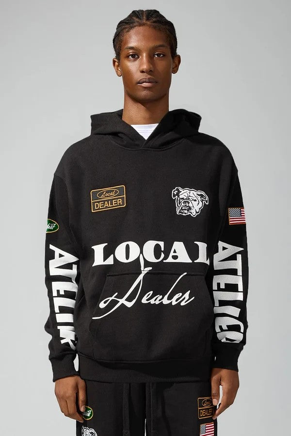 MENS JORDAN CRAIG ATELIER PULLOVER HOODIE SET (BLACK)