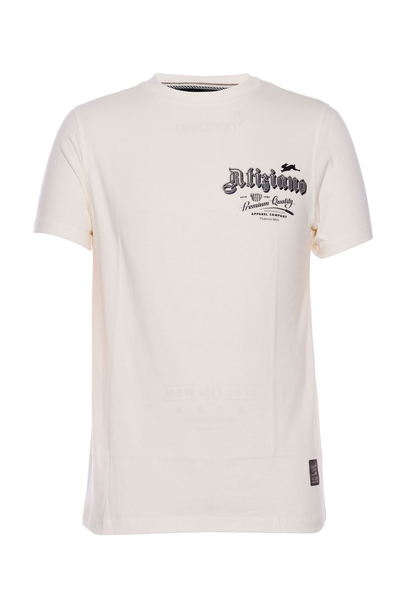 HEFFENER | MENS GRAPHIC CREW NECK (SNOW WHITE)