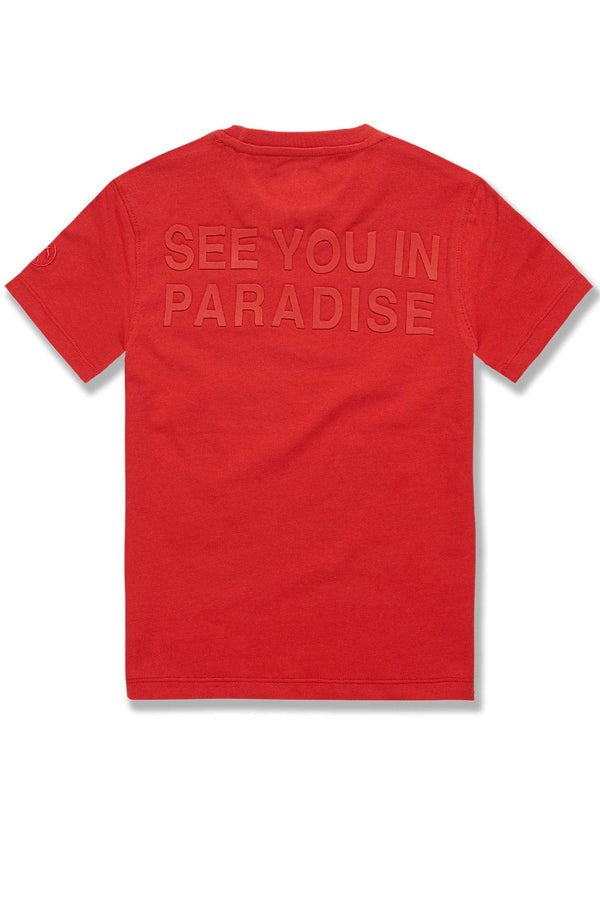 KIDS JORDAN CRAIG PARADISE TONAL T-SHIRT (RED)